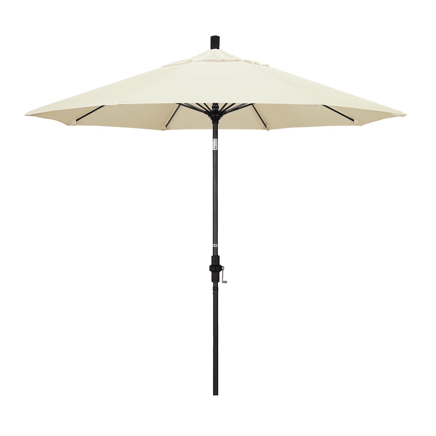 CasaFoyer 9' Fiberglass Frame Patio Umbrella with Water-Repellent Fabric, Crank Lift, and Infinity Tilt - Durable and Adjustable for Sun Protection.