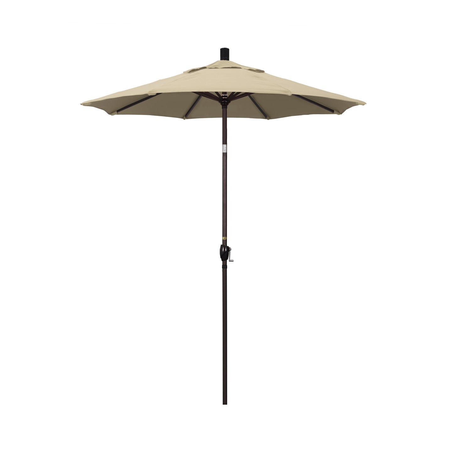 CasaFoyer 6ft California Umbrella - Aluminum Frame, Crank-to-Open, Push-to-Tilt, Easy to Use, Durable, Sunbrella Fabric, Antique Beige