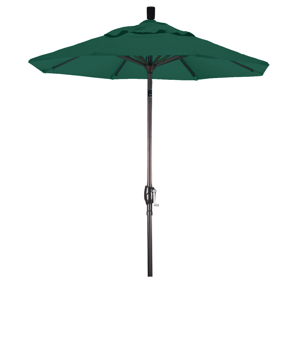 CasaFoyer 6ft California Umbrella Market Style | Aluminum Frame | Crank-to-Open & Push-to-Tilt Mechanism | Easy to Use & Durable | Forest Green Fabric