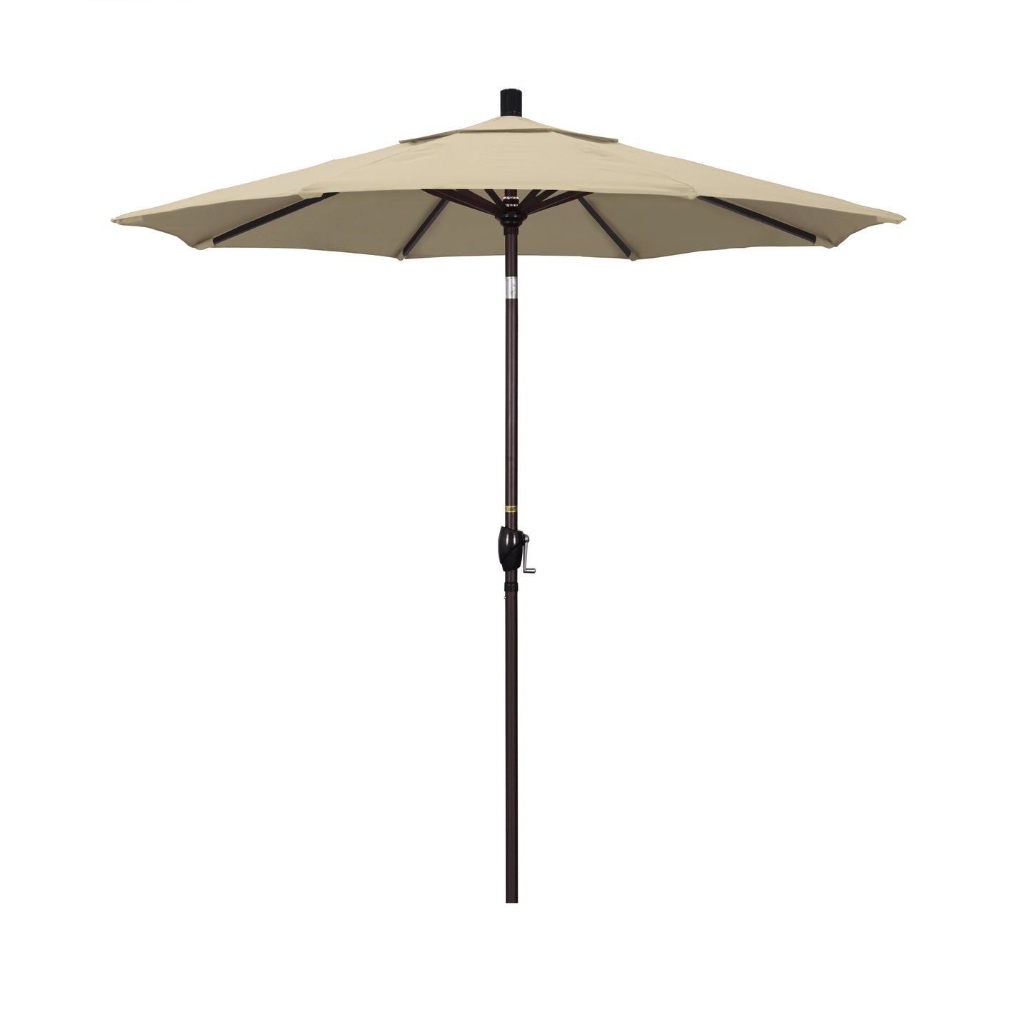 CasaFoyer 7ft California Umbrella - Crank-to-Open, Push-to-Tilt - Residential Market Design - Durable Aluminum Frame - Easy Sun Adjustment