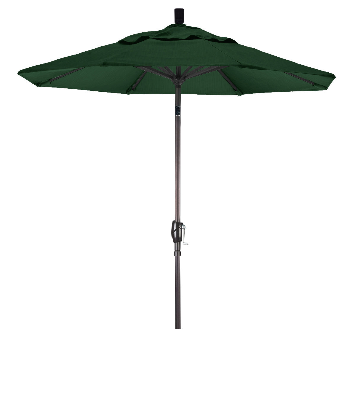 CasaFoyer 7ft California Umbrella - Market Style, Aluminum Frame, Crank-to-Open, Push-to-Tilt, Durable, Easy to Use, Hunter Green Fabric