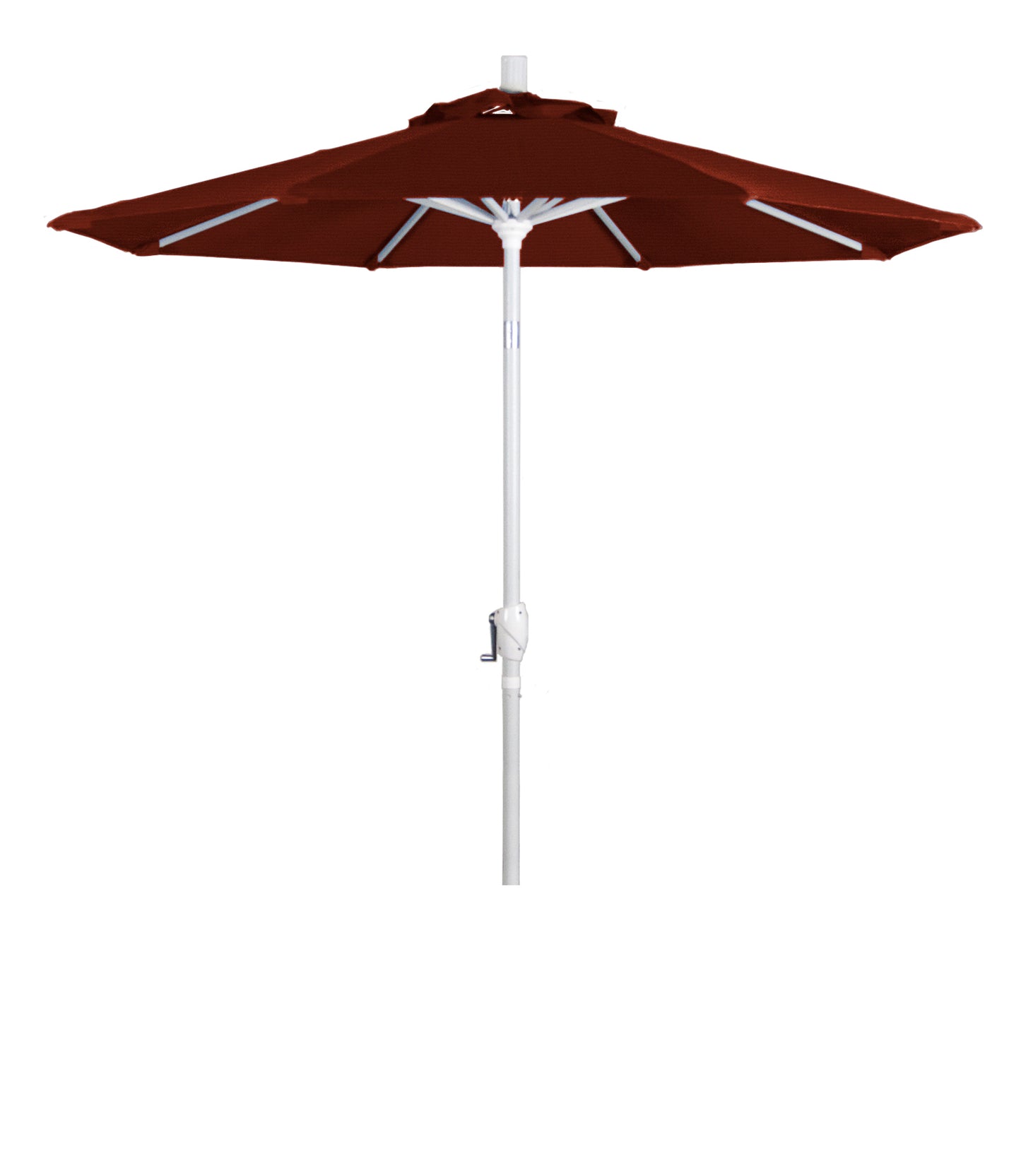 CasaFoyer 7ft California Umbrella - Classic Market Style, Aluminum Frame, Crank-to-Open, Push-to-Tilt, Easy Sun Exposure Adjustment