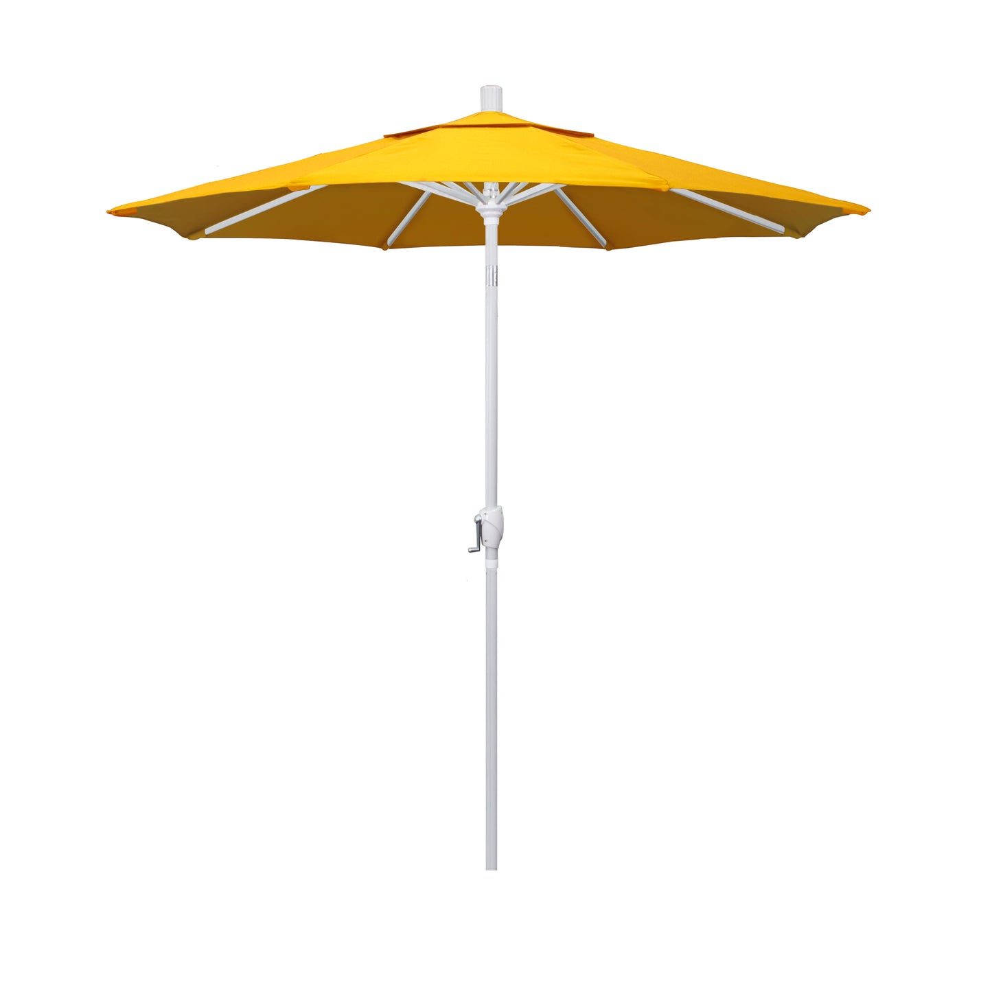 CasaFoyer 7ft California Umbrella - Aluminum Frame, Crank-to-Open, Push-to-Tilt Design - Enhance Your Outdoor Experience - Sunflower Yellow Fabric