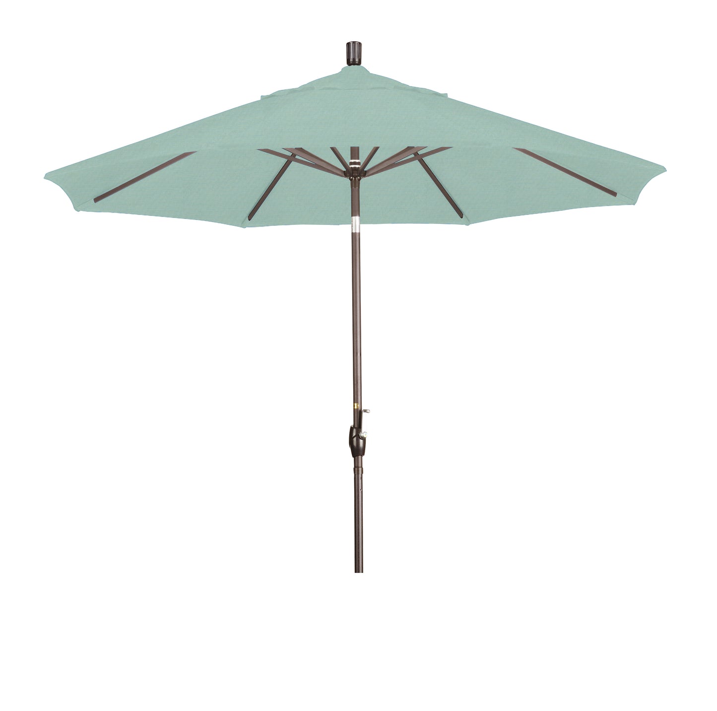 CasaFoyer 9' Elegant Solid-Colored Patio Umbrella with Aluminum Ribs, Crank Lift, and Push-Button Tilt - UV Protection, Olefin Fabric
