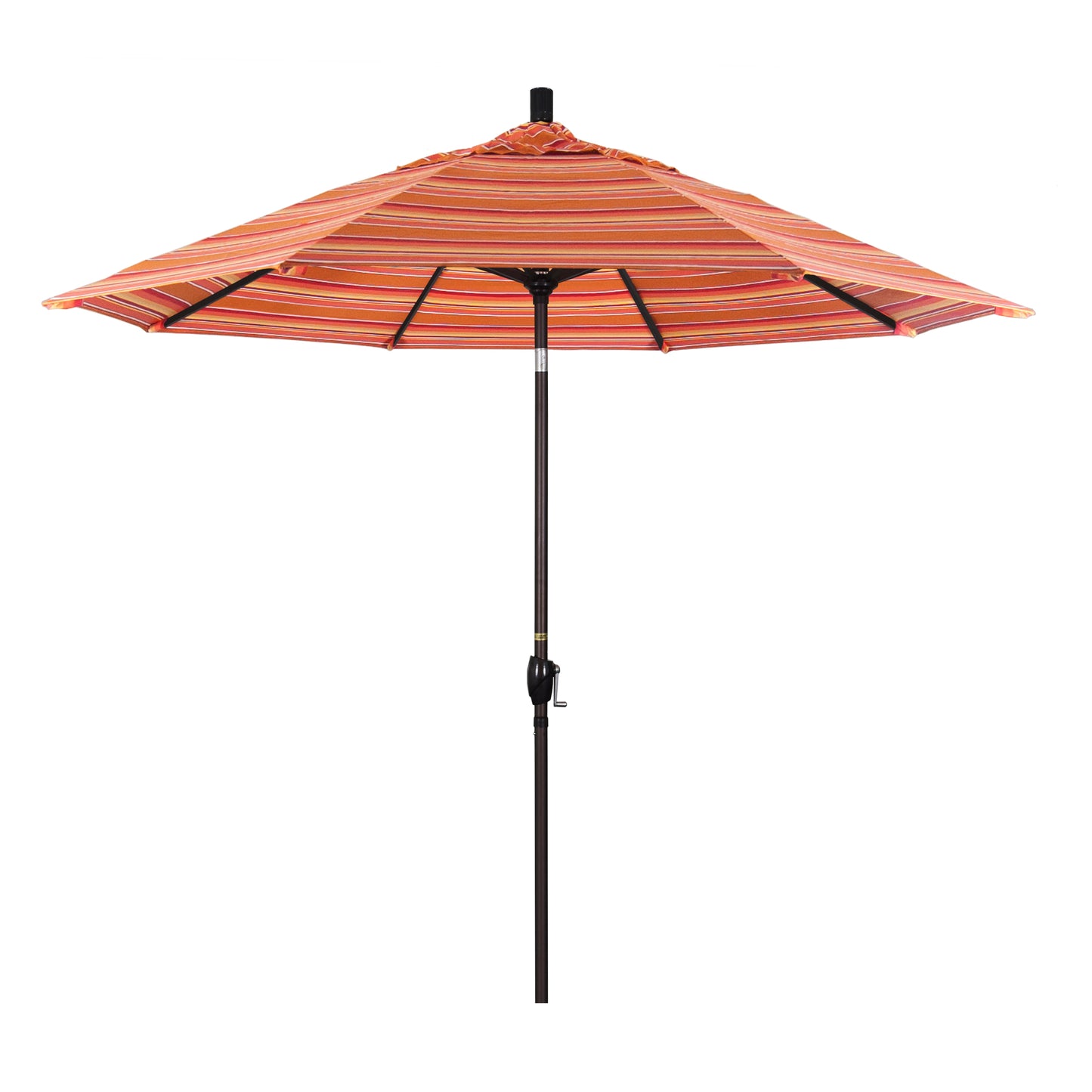 CasaFoyer 9' Elegant Solid-Colored Patio Umbrella with Aluminum Ribs, Crank Lift, and Push-Button Tilt - Durable Shade for Patios and Terraces