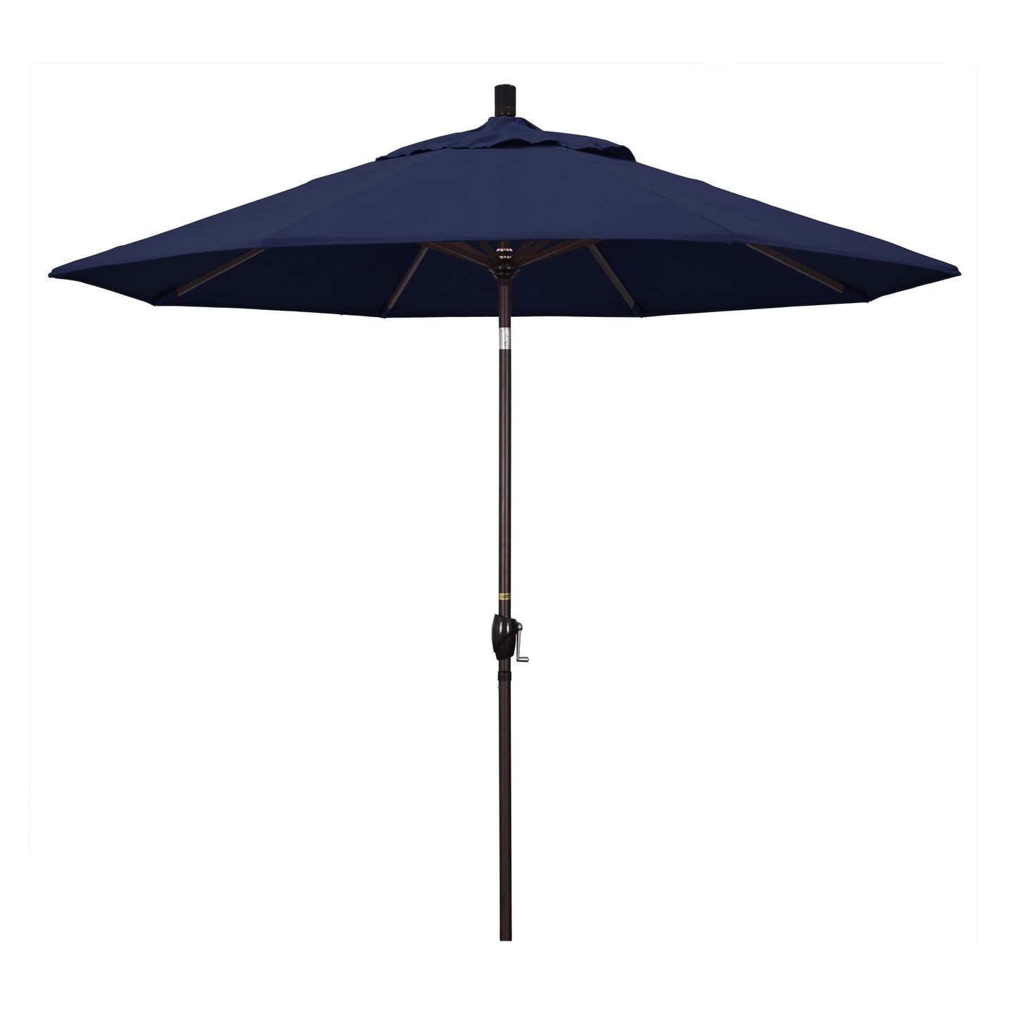CasaFoyer 9' Elegant Solid-Colored Patio Umbrella with Aluminum Ribs, Crank Lift, and Push-Button Tilt - UV Protection, Durable Olefin Fabric