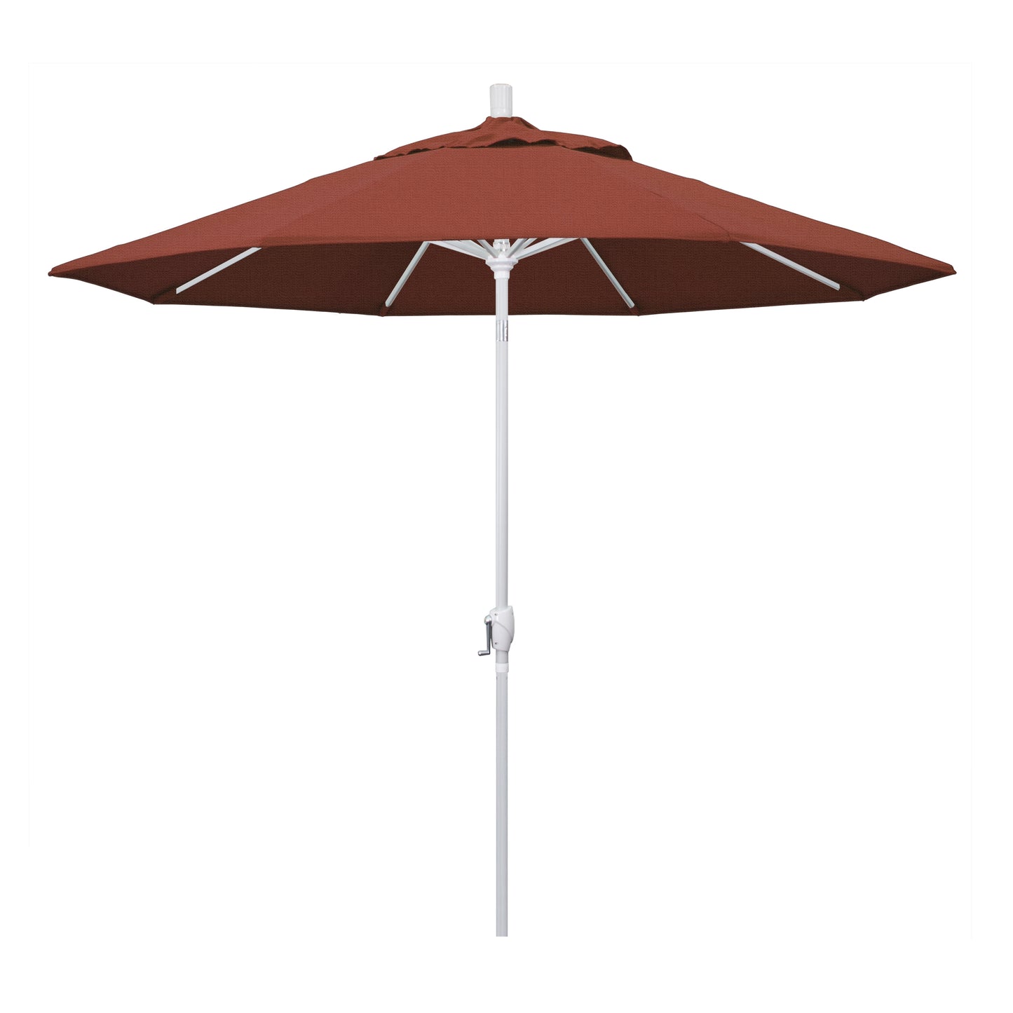 CasaFoyer 9' Elegant Solid-Colored Patio Umbrella with Aluminum Ribs, Crank Lift, and Push-Button Tilt - UV Protection, Olefin Fabric, Stylish and Durable