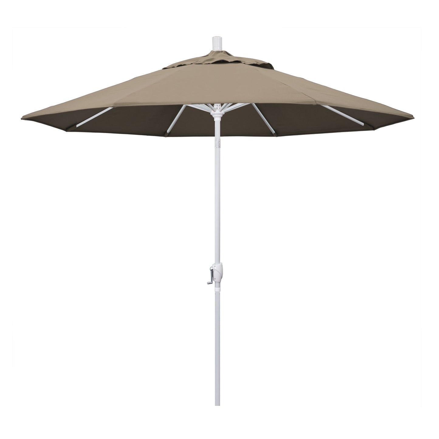 CasaFoyer 9' Elegant Solid-Colored Patio Umbrella with Aluminum Ribs, Crank Lift, and Push-Button Tilt - Ample Shade for Patios and Terraces - Sturdy Olefin Fabric - Stylish and Functional