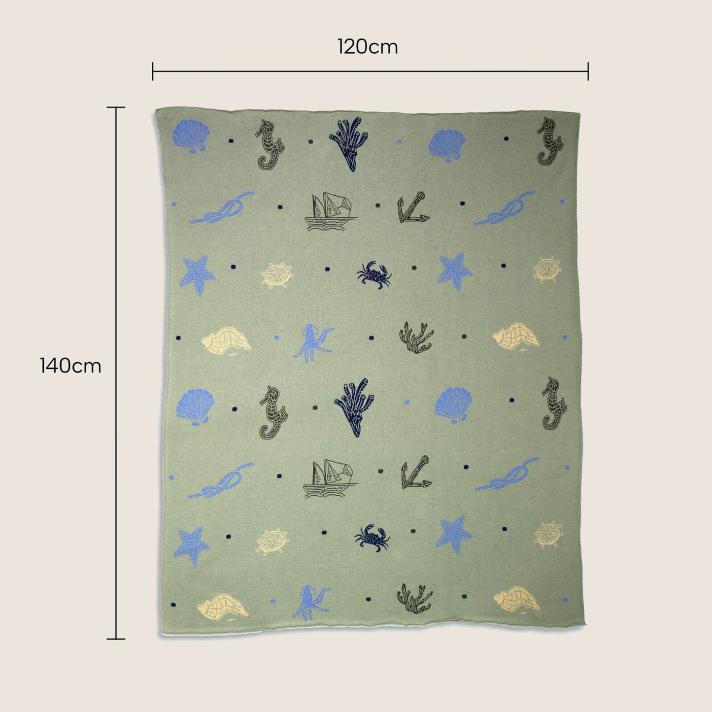 Throws, Kitchen & Dining Features | Casafoyer Enchanting Ocean Kids Throw - 100% Cotton - Versatile & Durable - 120x140cm - 2 Color Options | casafoyer.myshopify.com