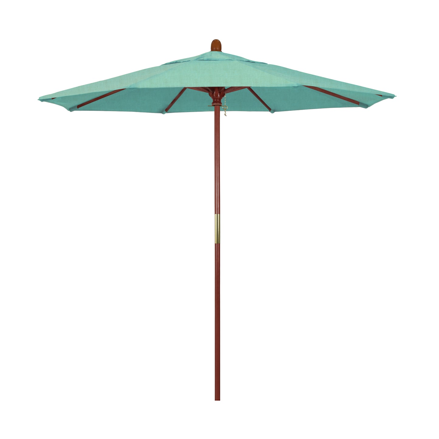 CasaFoyer California Umbrella MARE Design Series - 7.5' Wooden Market Umbrella with Deluxe Push Lift System and Marenti Wood Pole. Elegant and Durable Shade Solution for Outdoor Dining and Poolside Decor.