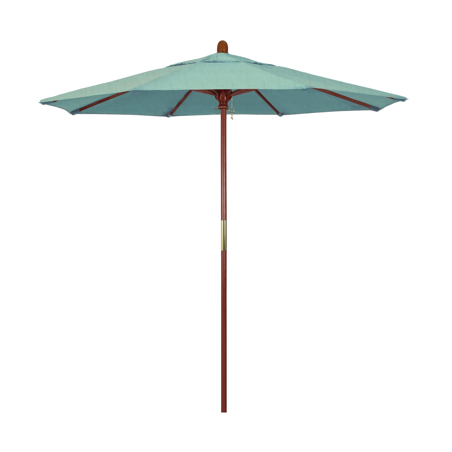 CasaFoyer California Umbrella MARE Design Series - 7.5' Wooden Market Umbrella with Deluxe Push Lift System and Marenti Wood Pole. Elegant and Durable Shade Solution for Commercial and Outdoor Spaces.