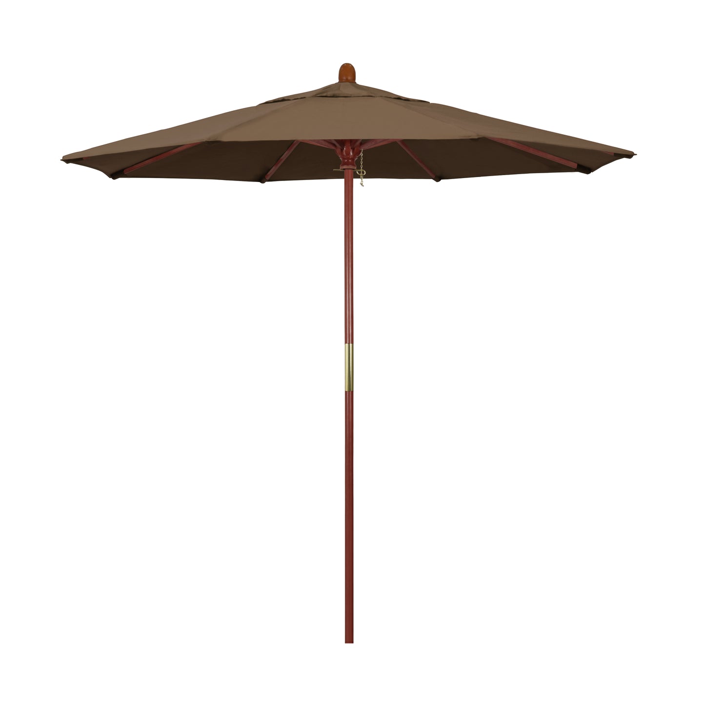 CasaFoyer California Umbrella MARE Design Series - 7.5' Wooden Market Umbrella with Deluxe Push Lift System and Marenti Wood Pole. Elegant and Durable Shade for Commercial and Outdoor Spaces.