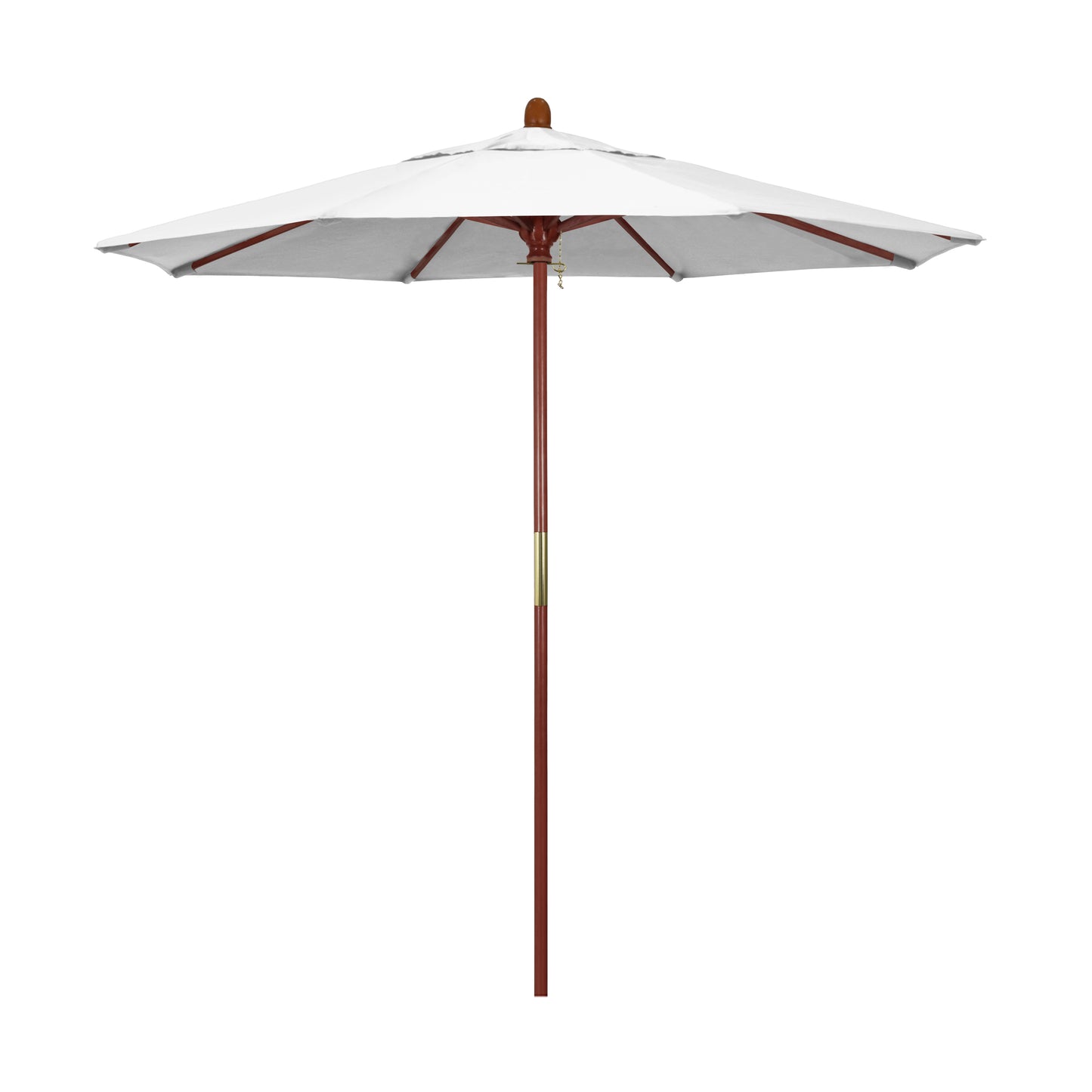 CasaFoyer California Umbrella MARE Design Series - 7.5' Wooden Market Umbrella with Deluxe Push Lift System - Dark Stained Finish - Ideal for Outdoor Dining and Poolside Decor