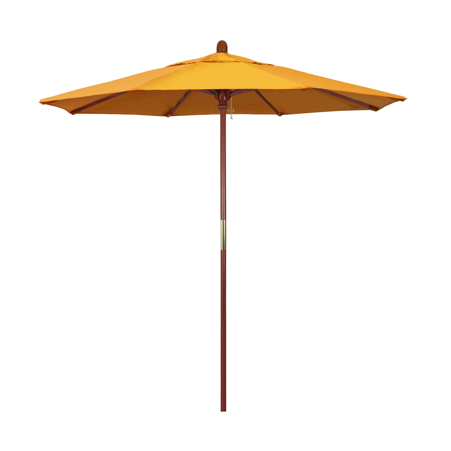 CasaFoyer California Umbrella MARE Design Series - 7.5' Wood Market Umbrella with Deluxe Push Lift System, Dark Stained Finish - Perfect for Outdoor Dining and Poolside Decor