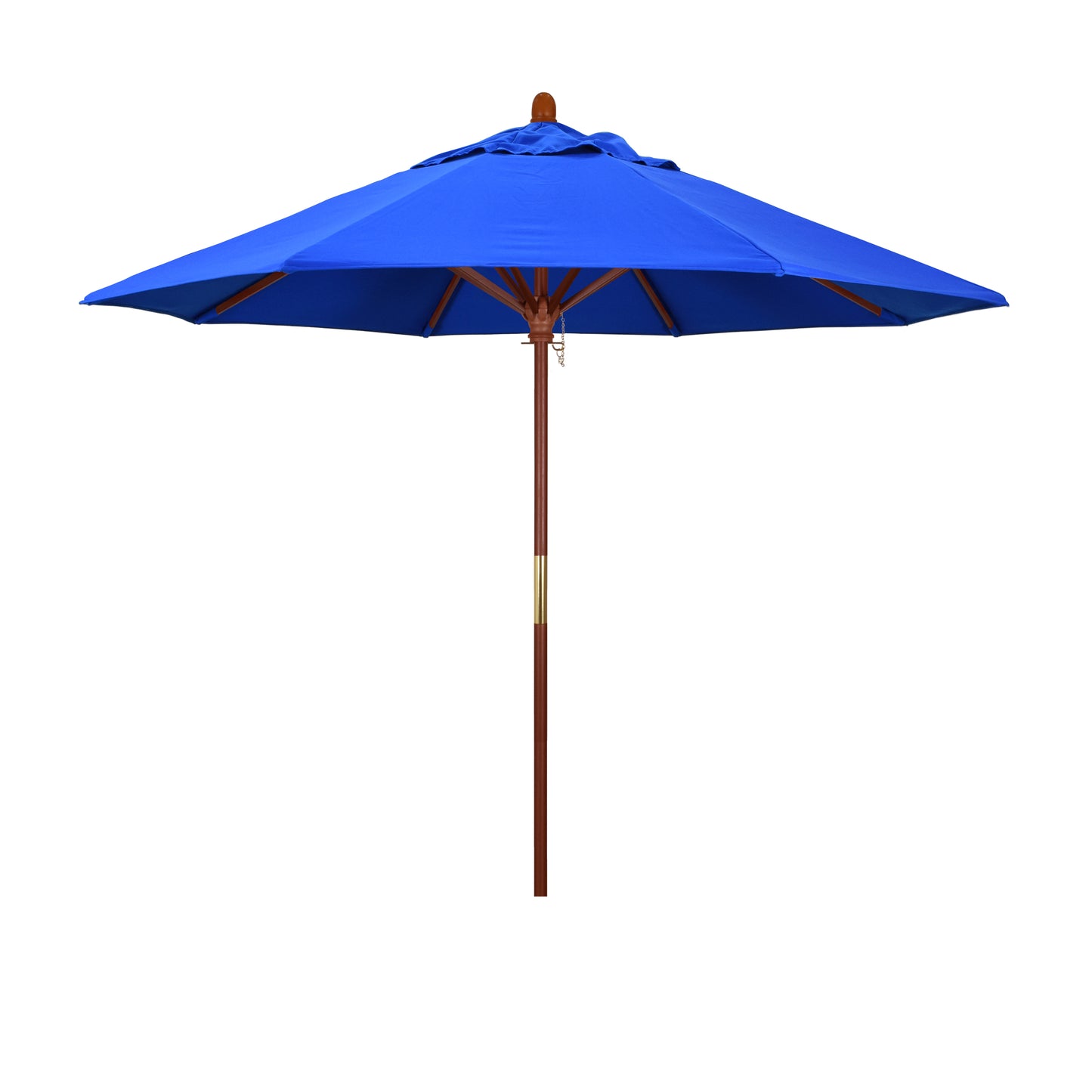 CasaFoyer 9' MARE Design Series Patio Umbrella - Dark Stained Wood Pole & Ribs - Deluxe Push Lift System - Ideal for Outdoor Dining & Poolside Decor