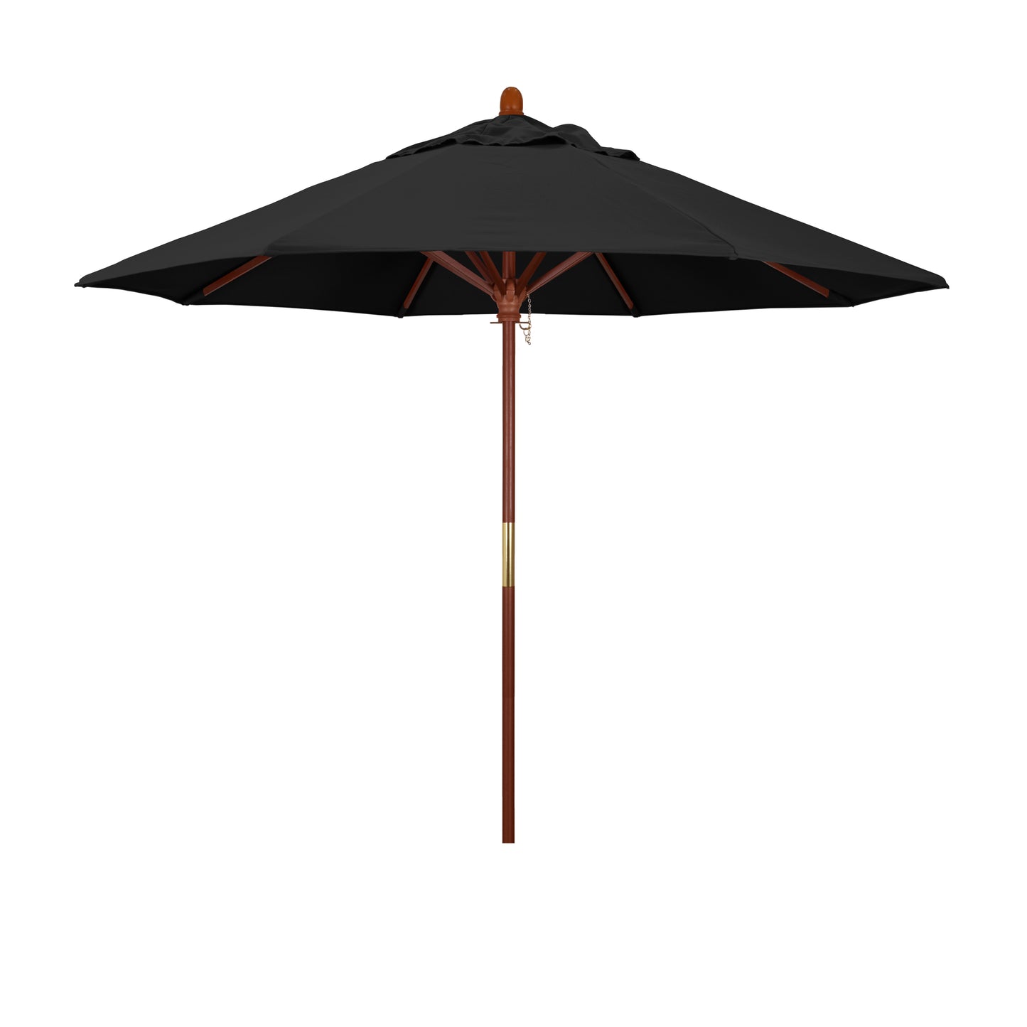 CasaFoyer 9' MARE Design Series Patio Umbrella - Dark Stained Marenti Wood Pole & Ribs - Deluxe Push Lift - Commercial Grade Shade Experience