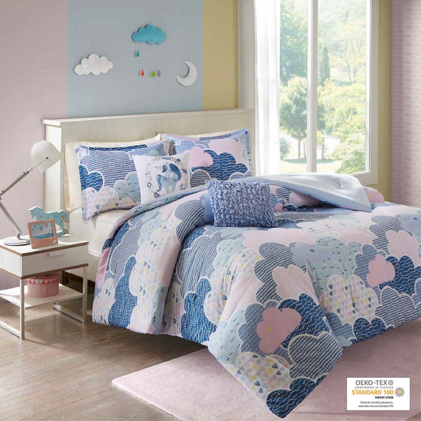 CasaFoyer Cotton Printed Comforter Set - Enchanting Design, Hypoallergenic, OEKO-TEX Certified, Antimicrobial Treatment - Transform Your Bedroom into a Whimsical Haven for a Restful Night's Sleep