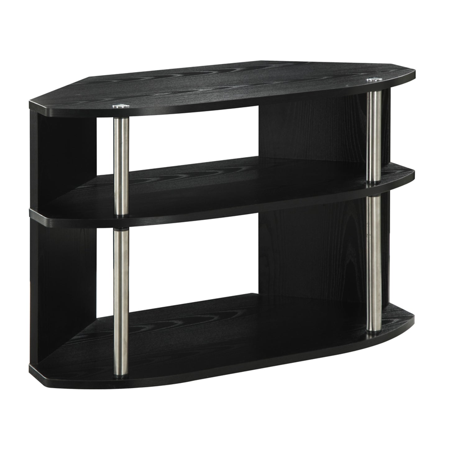 CasaFoyer "Convenient and Stylish Designs2Go Swivel 3 Tier TV Stand - Perfect for Corner Placement - Ample Space for Media Components - Easy Cable Management - Full Swivel Motion - Enjoy Games and TV Shows in Tranquility"