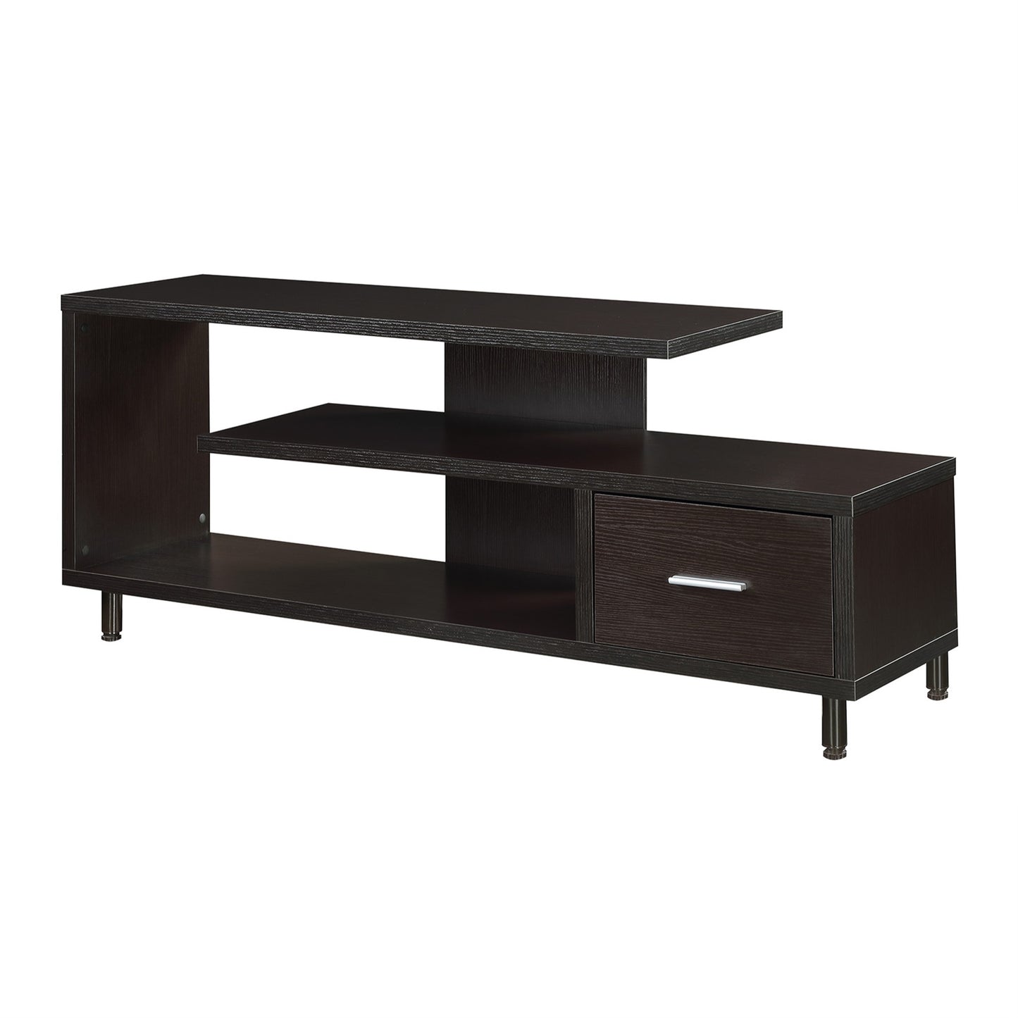 CasaFoyer Seal II 1 Drawer 60" TV Stand with Shelves - Sleek & Modern Design, Concealed Storage, Open Concept Shelves, Ideal for Contemporary Homes