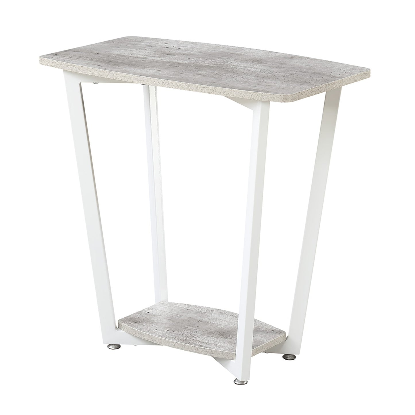 CasaFoyer Graystone End Table with Shelf by - Urban Industrial Design, Durable Metal Frame, Open Concept Bottom Shelf, Perfect for Displaying Collectibles - Explore Graystone Collection
