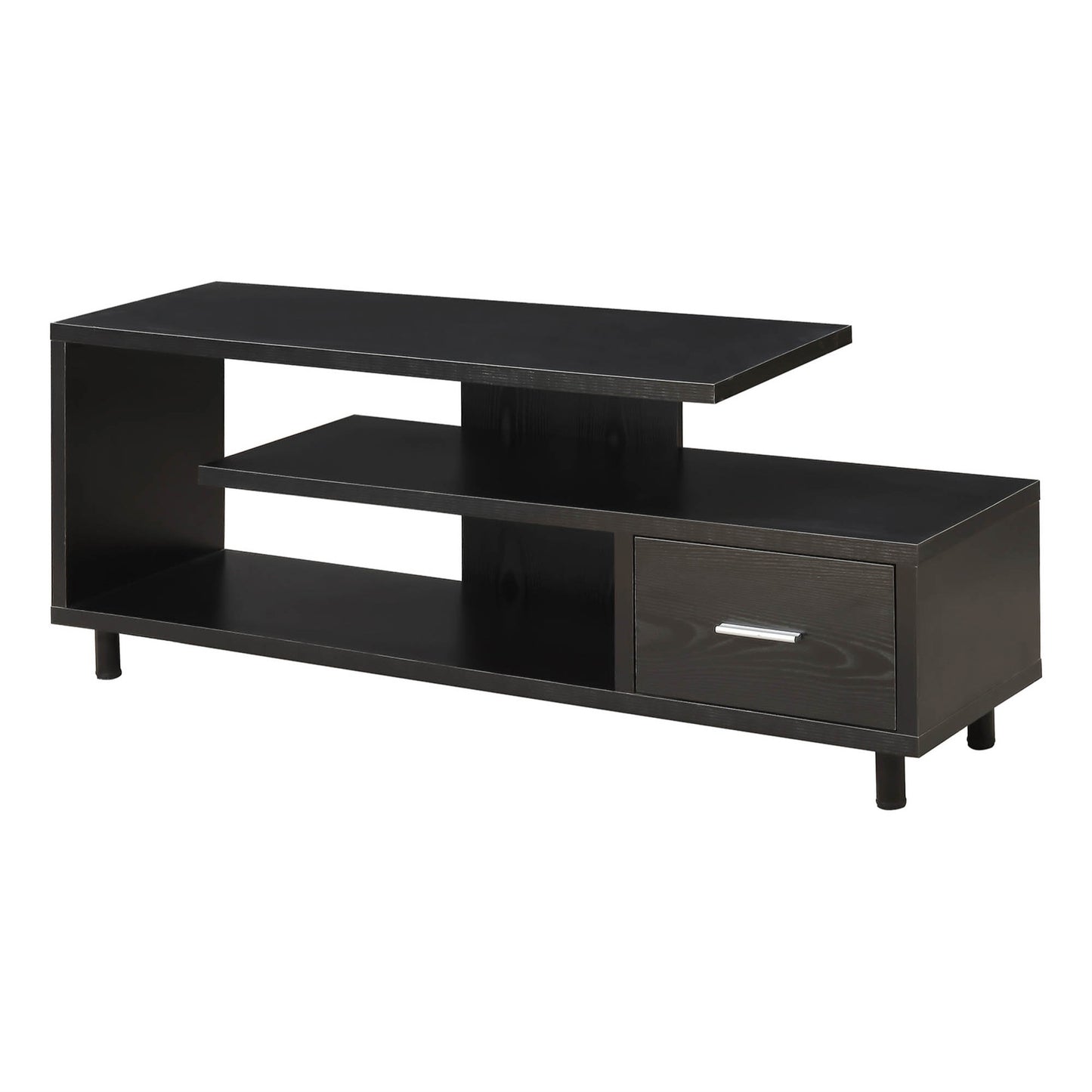 CasaFoyer Seal II 1 Drawer 60" TV Stand - Sleek & Modern Design with Concealed Storage Drawer & Open Shelves - Perfect for Contemporary Homes