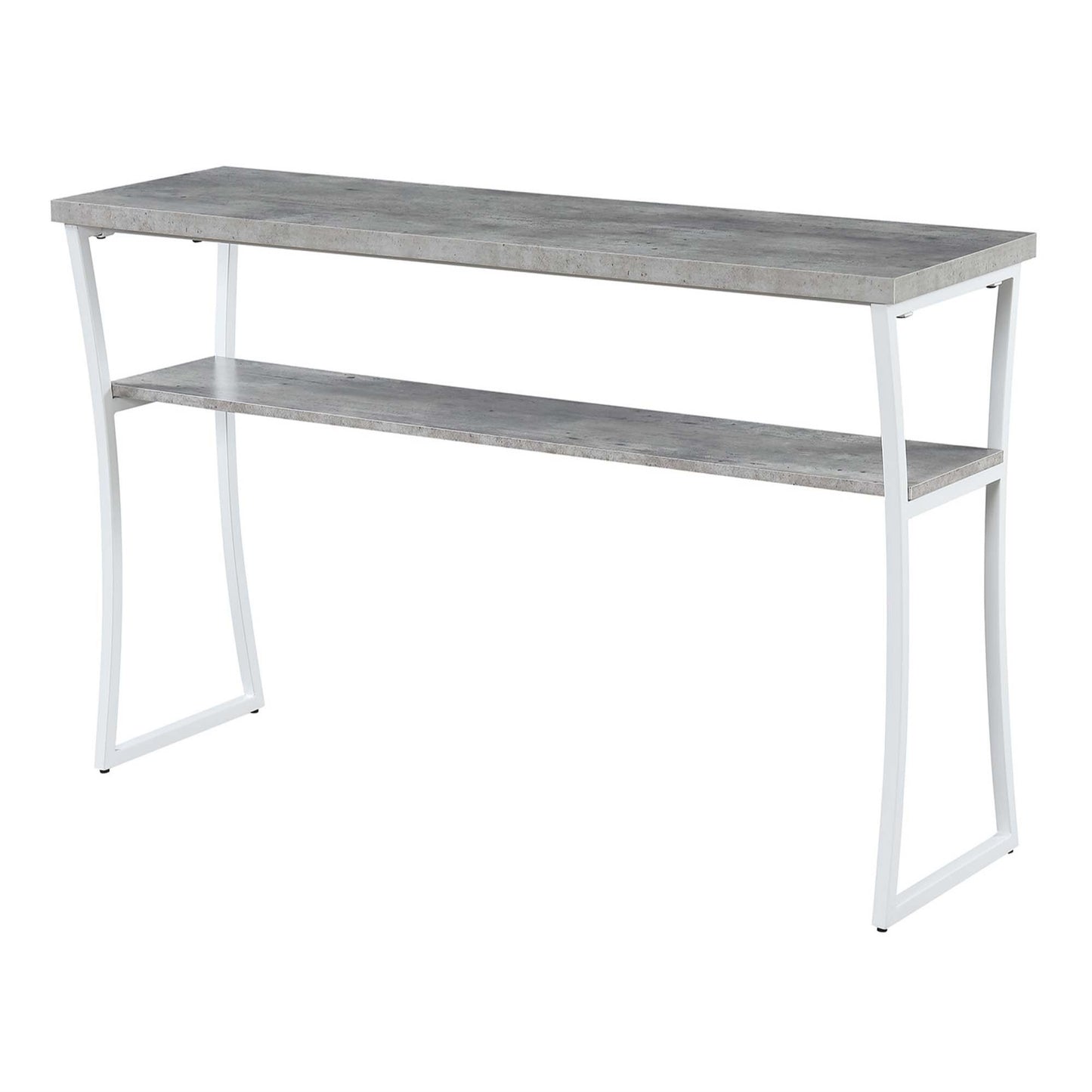 CasaFoyer X-Calibur Console Table with Shelf - Contemporary Design, Durable Metal Frame, Bottom Shelf for Display and Storage.