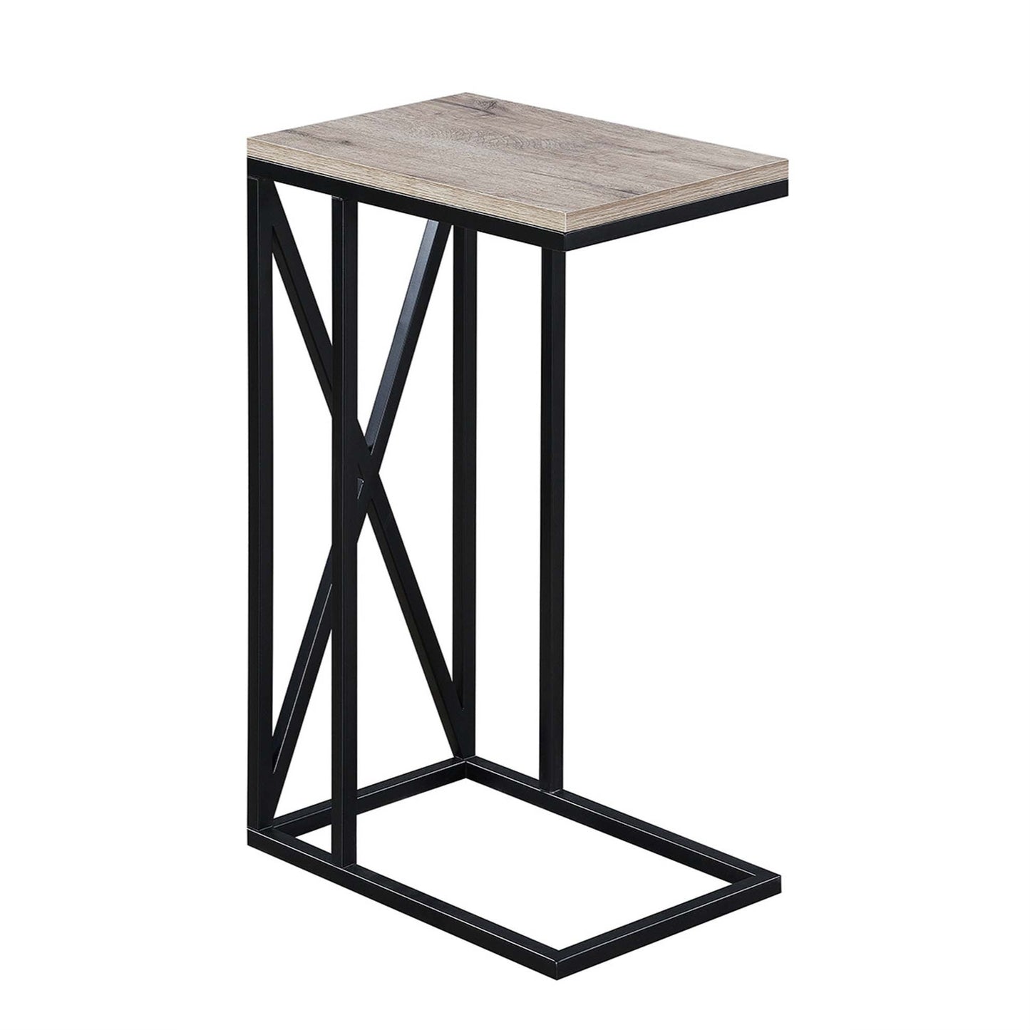 CasaFoyer Tucson C End Table - Versatile & Durable | Slide Under Couch | Modern Design | Powder-Coated Metal Frame | Particleboard Tabletop | Tucson Collection