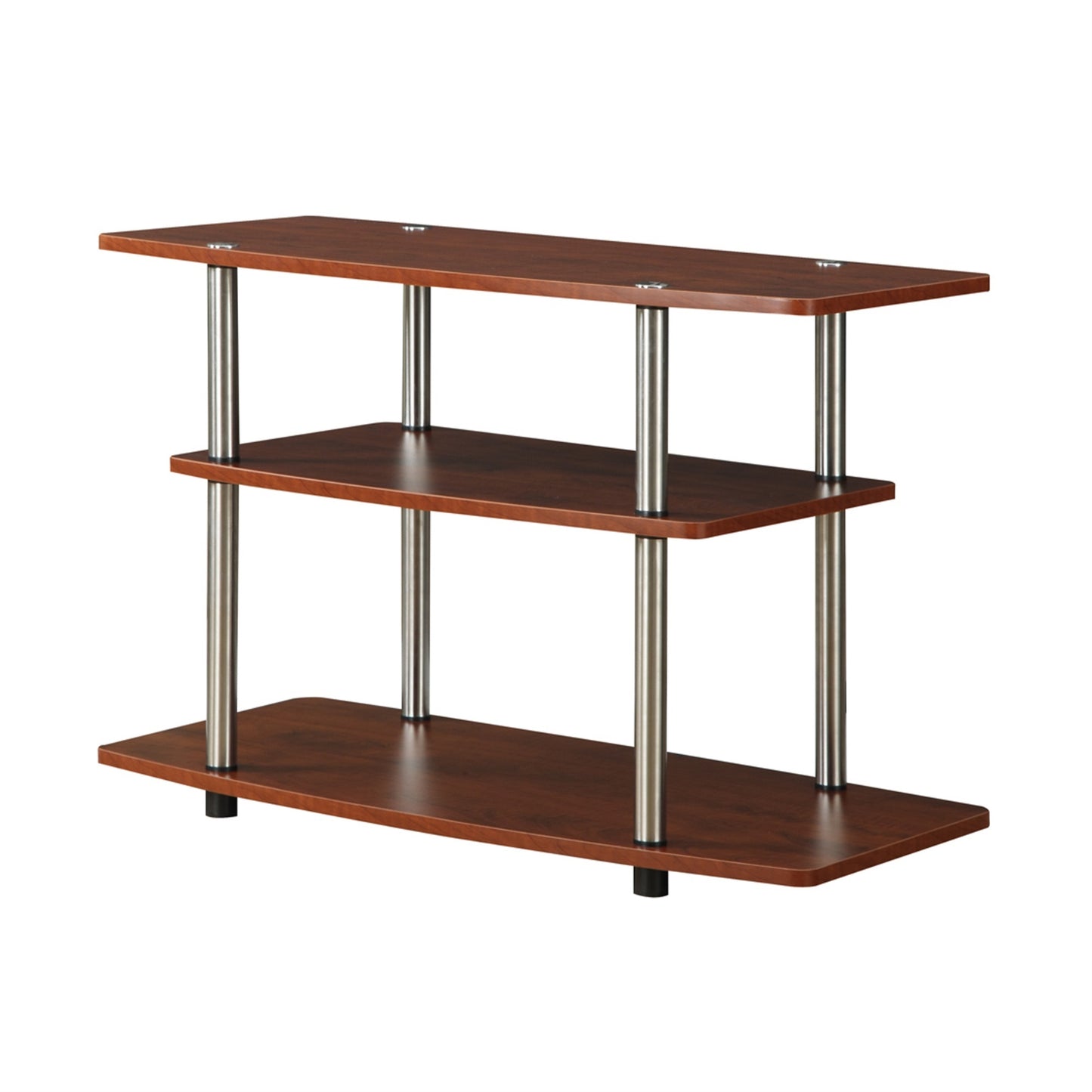CasaFoyer Designs2Go 3 Tier TV Stand - Contemporary Open Concept Design, Ample Storage, Durable Construction, Easy Assembly - Enhance Your Living Space