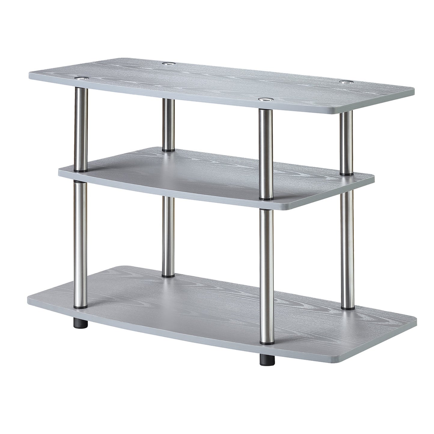 CasaFoyer Designs2Go 3 Tier TV Stand - Contemporary Style, Ample Storage, Durable Construction, Easy Assembly - Perfect for Living Room or Home Study