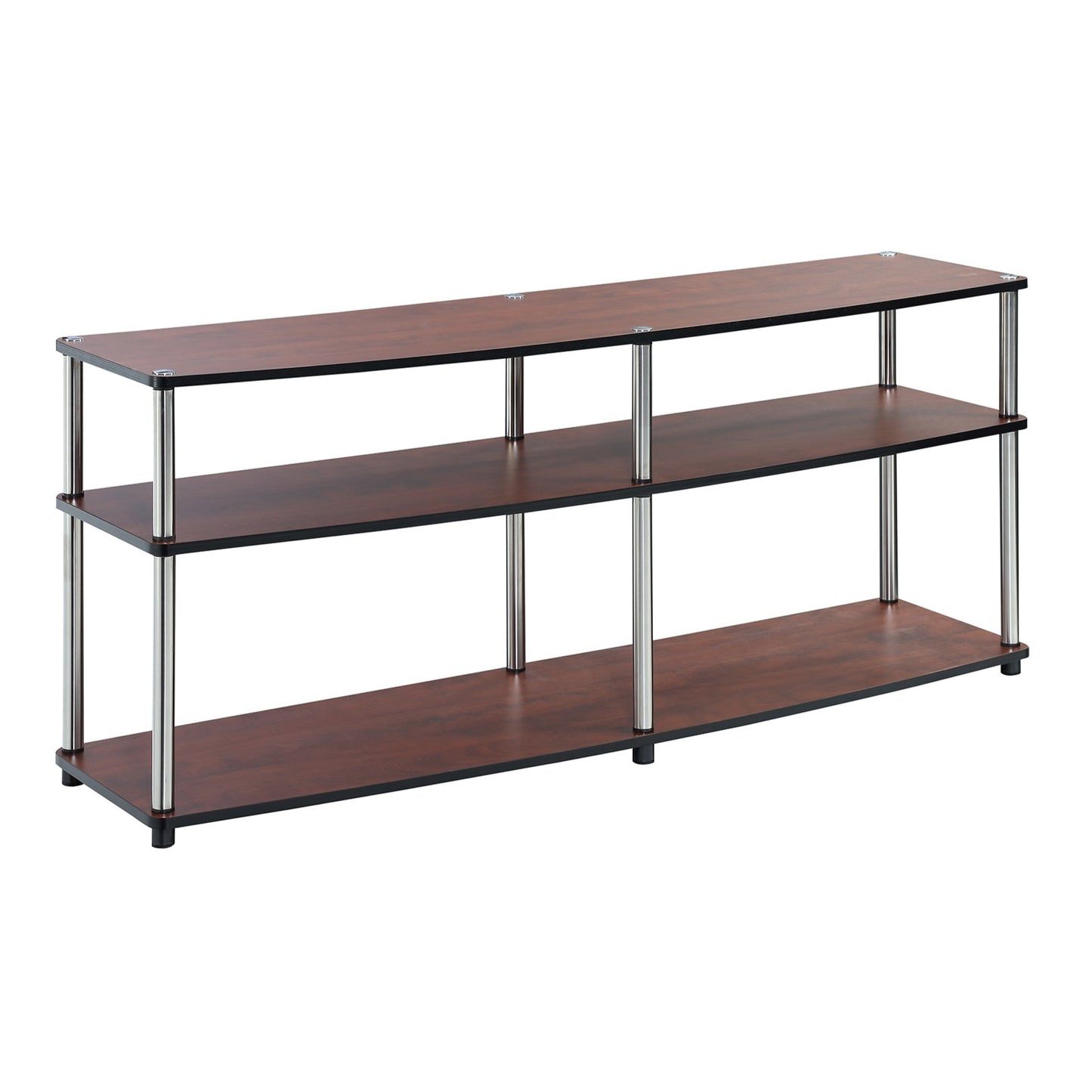 CasaFoyer Designs2Go 3 Tier 60 inch TV Stand - Hassle-Free Assembly, Open Concept Shelves, Cable Management System - Upgrade Your Living Area