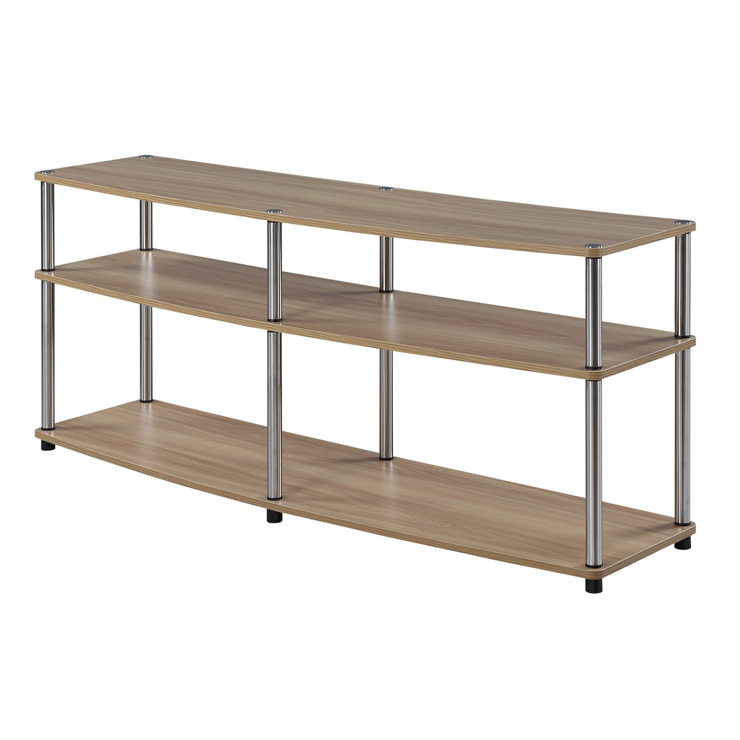 CasaFoyer Designs2Go 3 Tier 60" TV Stand - Hassle-Free Assembly, Open Shelves, Cable Management - Upgrade Your Living Area