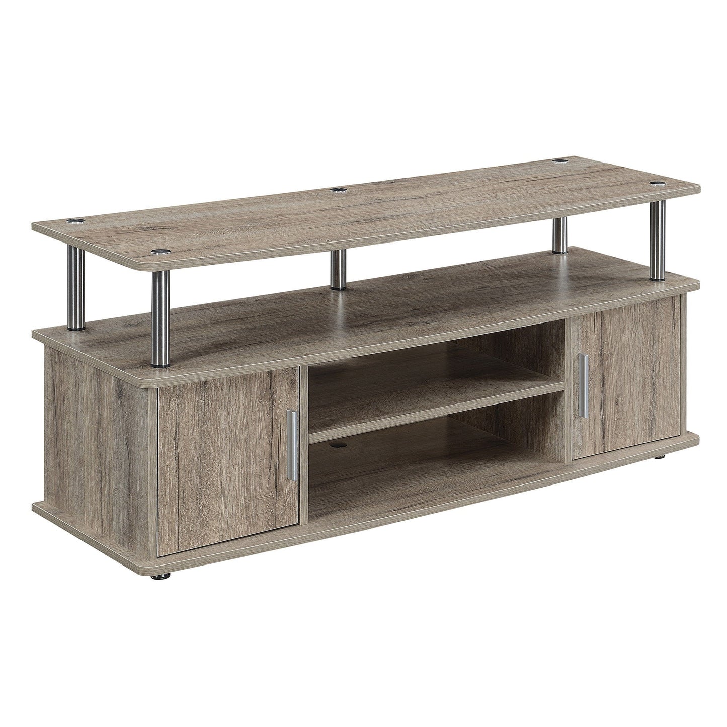 CasaFoyer Designs2Go Monterey TV Stand - Modern & Elegant Aesthetic, Cabinets & Shelves, Cable Management, Easy Assembly