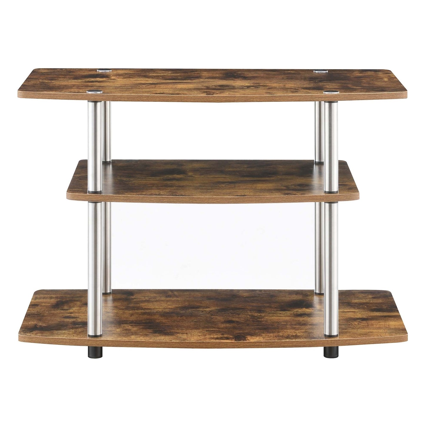 CasaFoyer Designs2Go 3 Tier TV Stand - Modern & Sleek, Ample Space for Entertainment Essentials, Durable Particle Board & Melamine Shelves, Easy Assembly