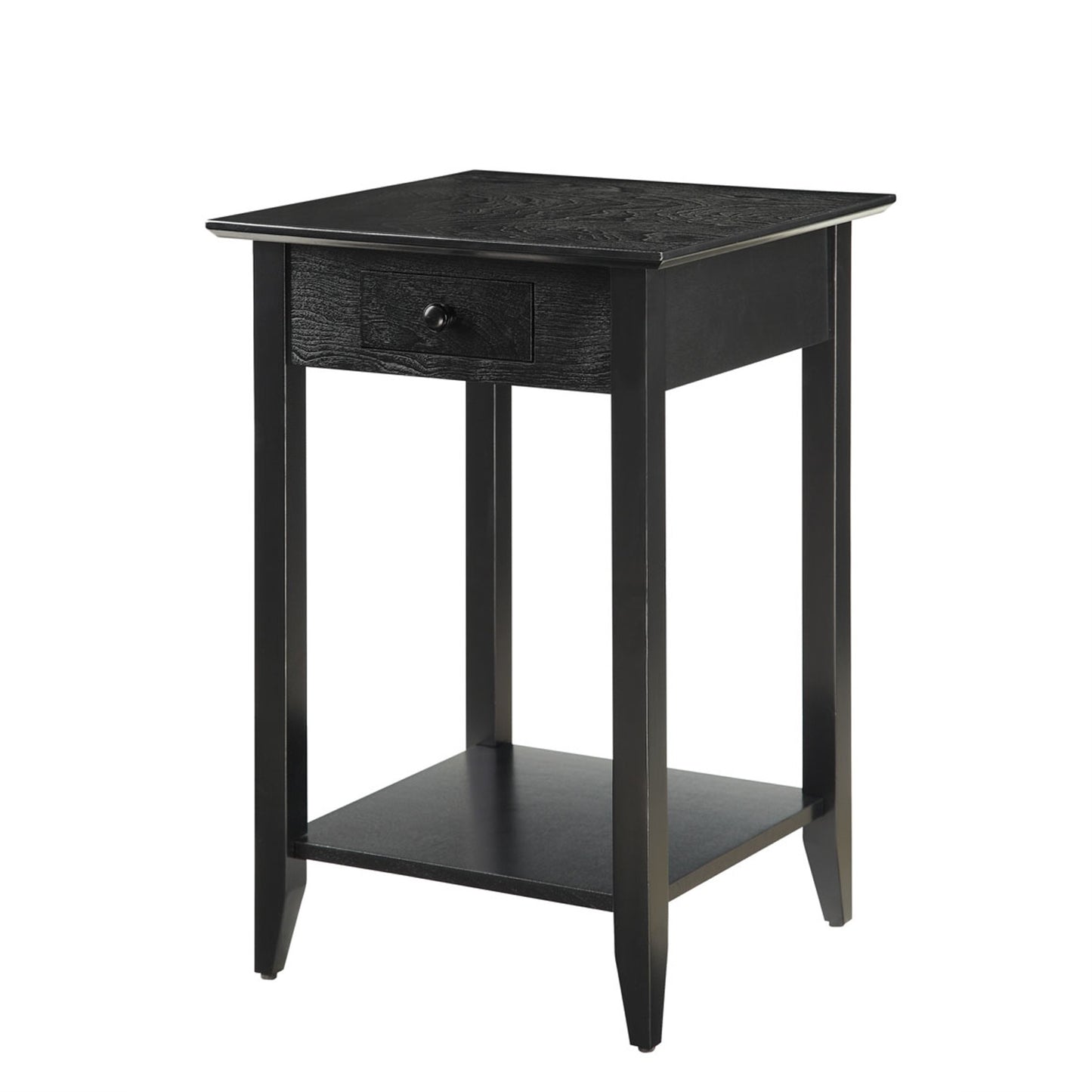 CasaFoyer American Heritage 1 Drawer End Table with Shelf - Timeless Design, Spacious Drawer, Open Lower Shelf - Perfect Blend of Functionality and Aesthetics
