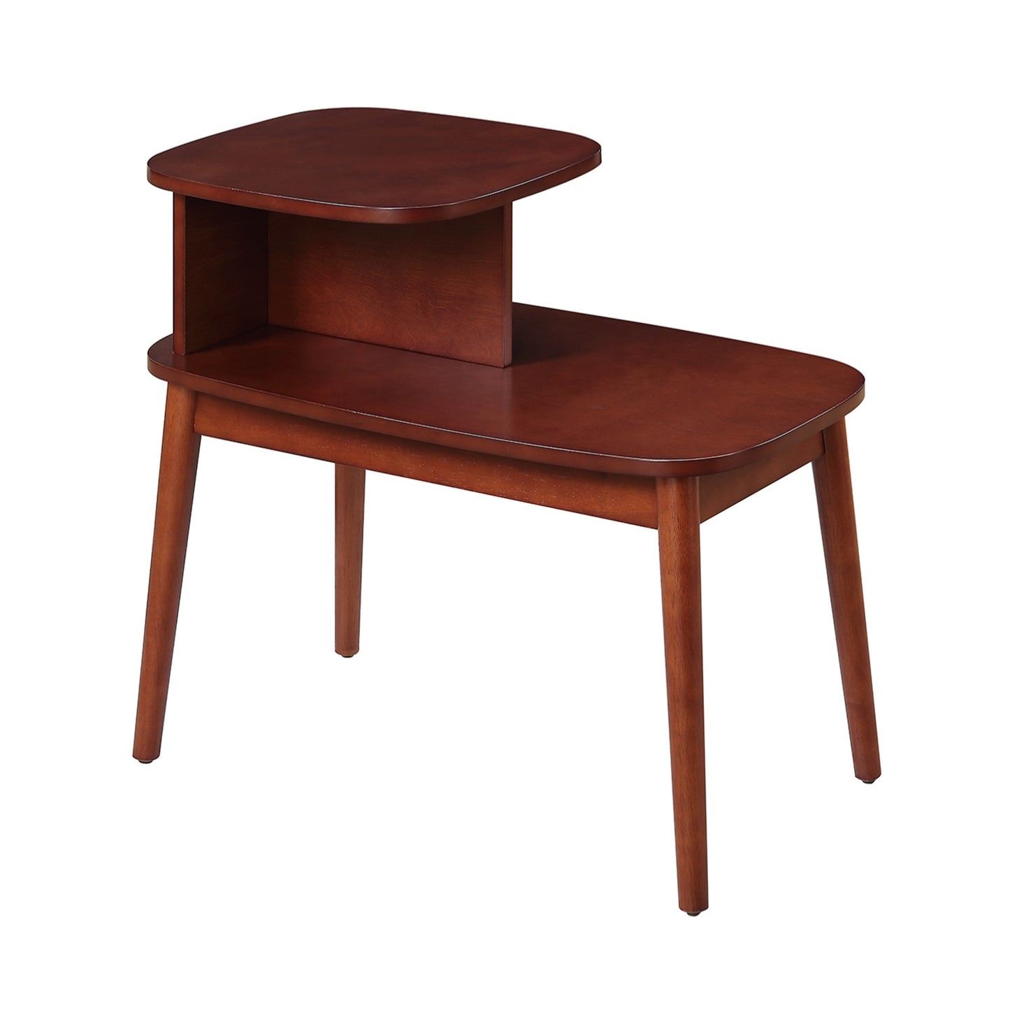 CasaFoyer Maxwell Mid Century 2 Tier End Table - Stylish and Functional with Ample Storage Space for Remotes, Lamps, Books, and Beverages - Mid-Century Style that Complements Any Decor - Part of the Savannah Collection