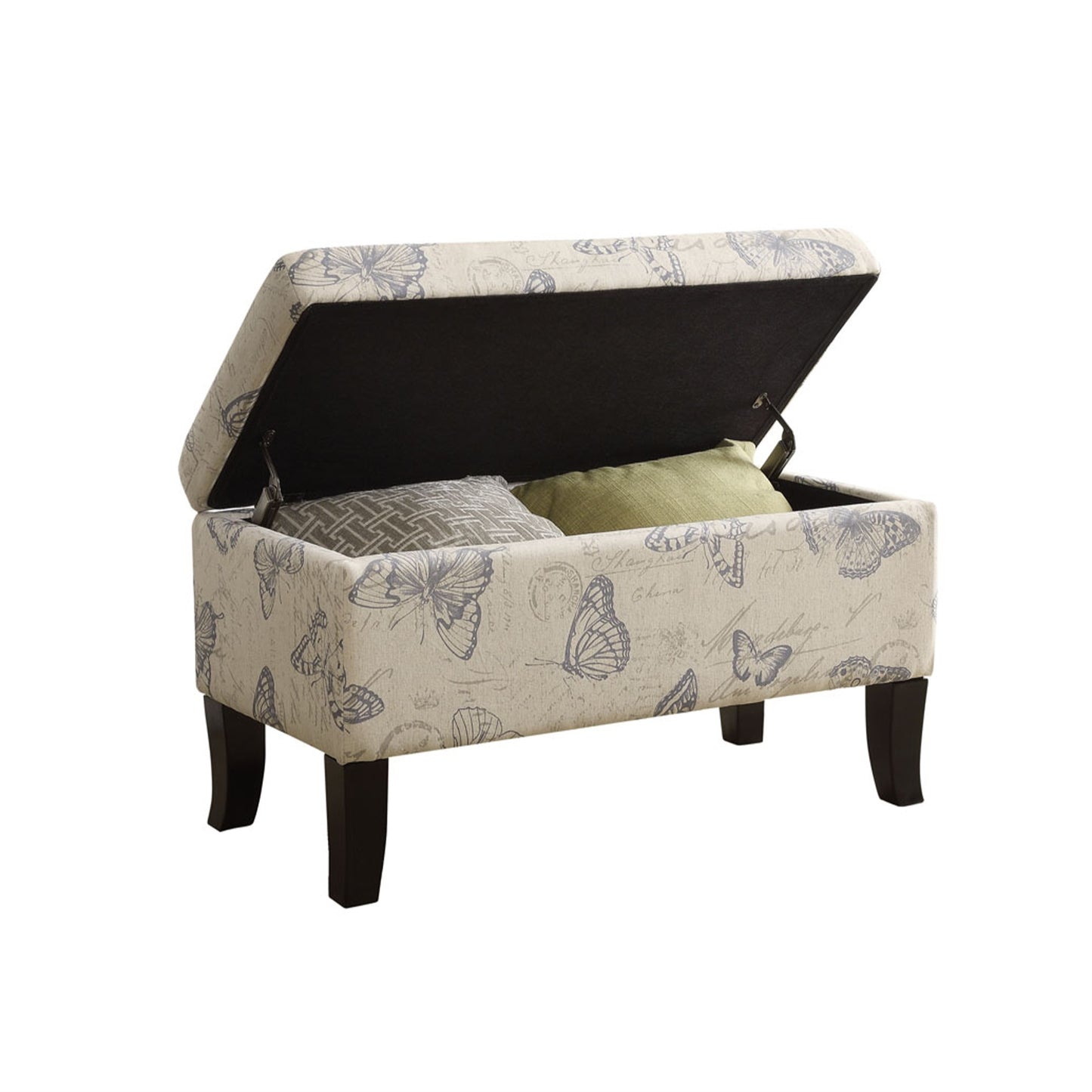 CasaFoyer Designs4Comfort Winslow Storage Ottoman - Stylish, Versatile, and Spacious with Hinged Lid and Solid Wood Feet - Perfect for Extra Seating and Decorative Accent Piece