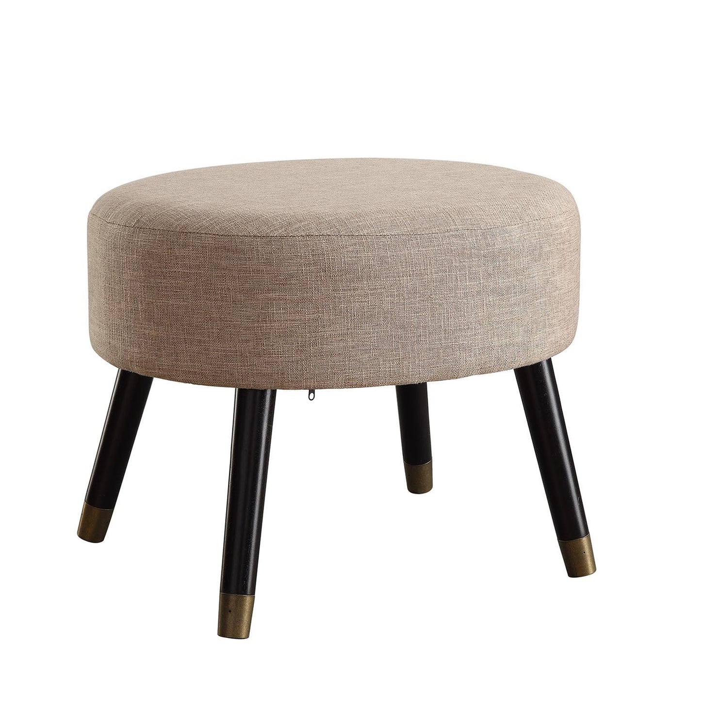 CasaFoyer Designs4Comfort Mid Century Ottoman Stool - Timeless Charm with Gold Dipped Legs - Versatile and Elegant Home Decor