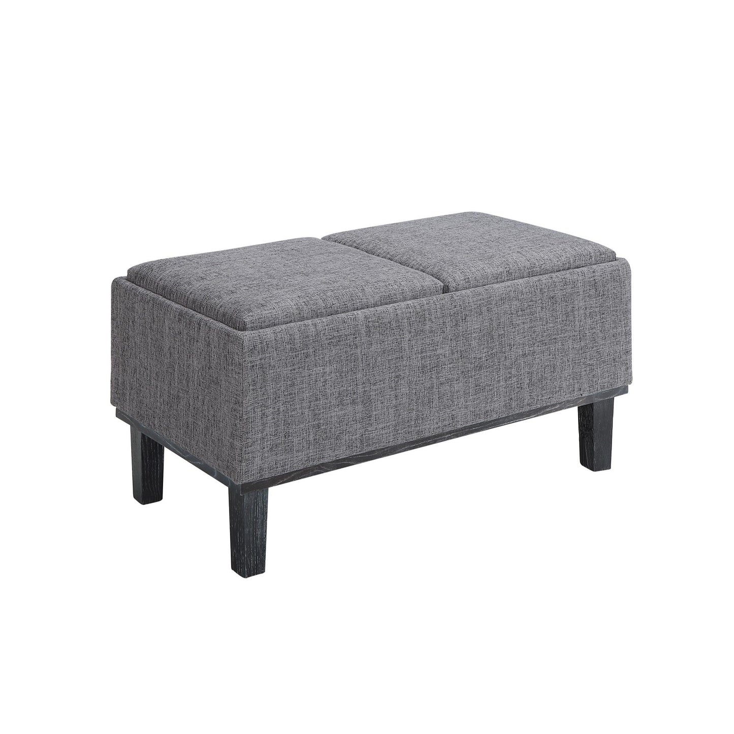 CasaFoyer Designs4Comfort Brentwood Storage Ottoman with Reversible Trays - Stylish and Versatile Home Decor with Ample Storage Space and Distressed Finish