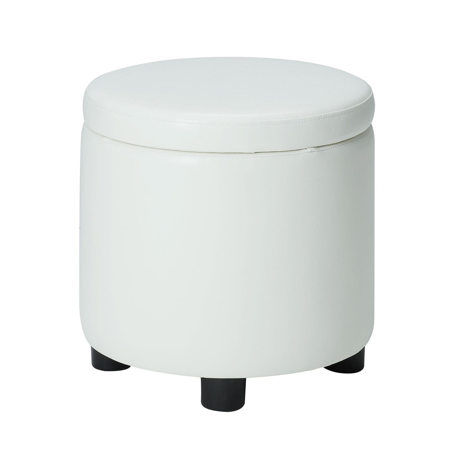 CasaFoyer Designs4Comfort Round Accent Storage Ottoman with Reversible Lid and Multifunctional Tray - Practical and Stylish Addition to Any Space