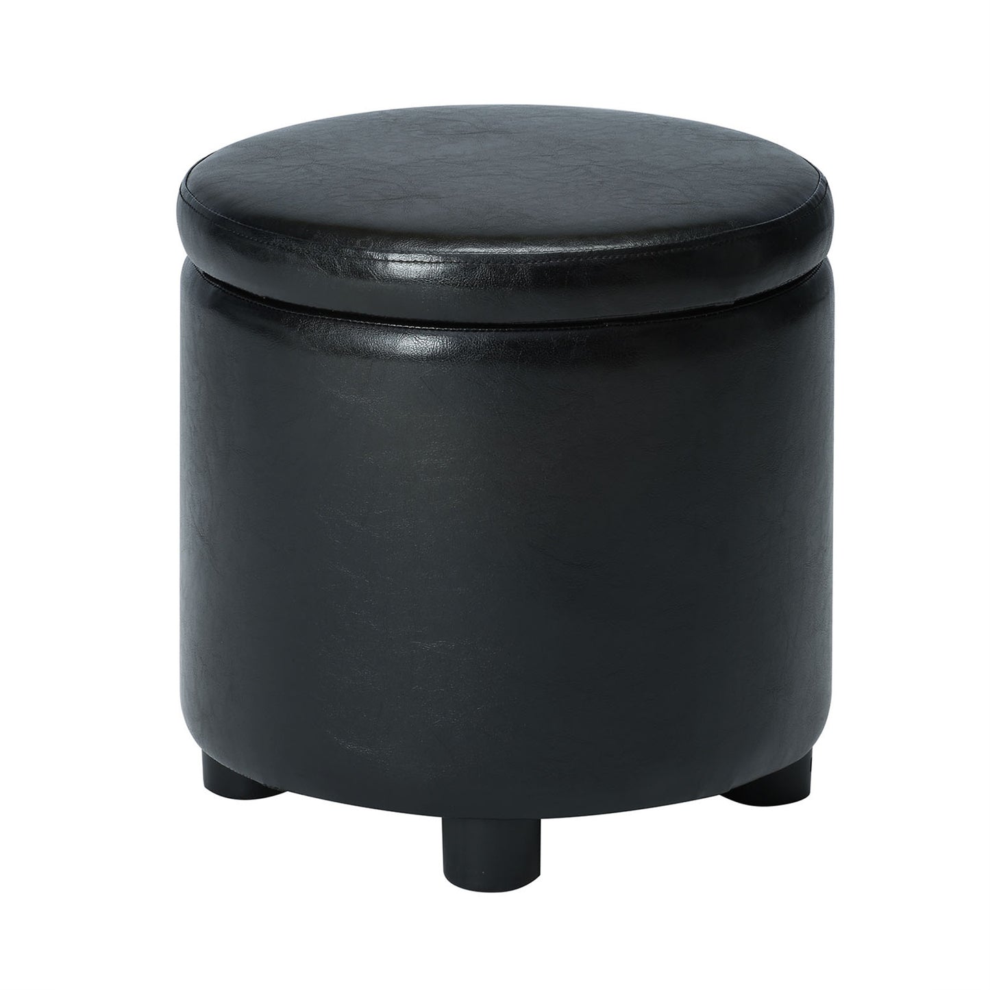 CasaFoyer Designs4Comfort Round Accent Storage Ottoman with Reversible Lid and Multifunctional Tray - Versatile and Stylish Furniture for Concealed Storage and Additional Surface Space