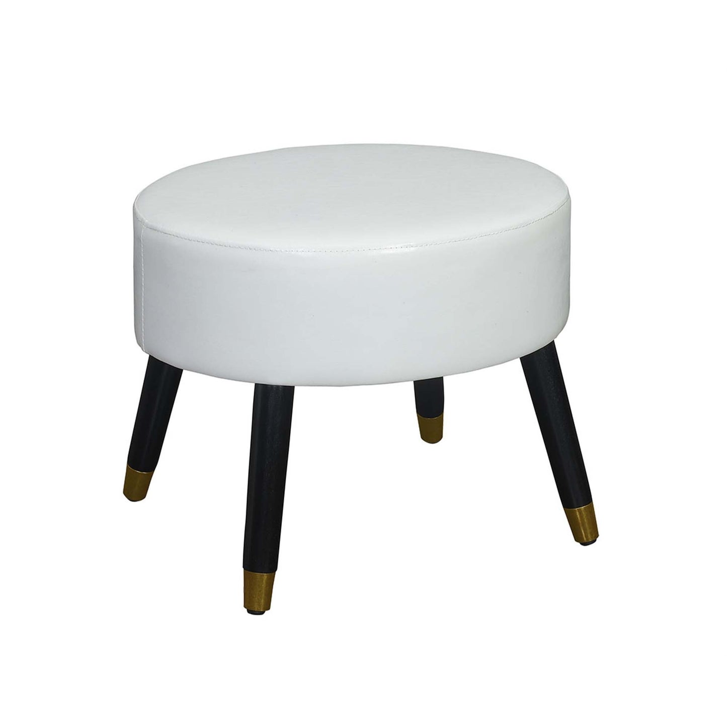 CasaFoyer Designs4Comfort Mid Century Ottoman Stool - Stylish Legs with Gold Dipped Accents - Enhance Your Home Ambiance - Versatile & Sophisticated - Complements Any Decor