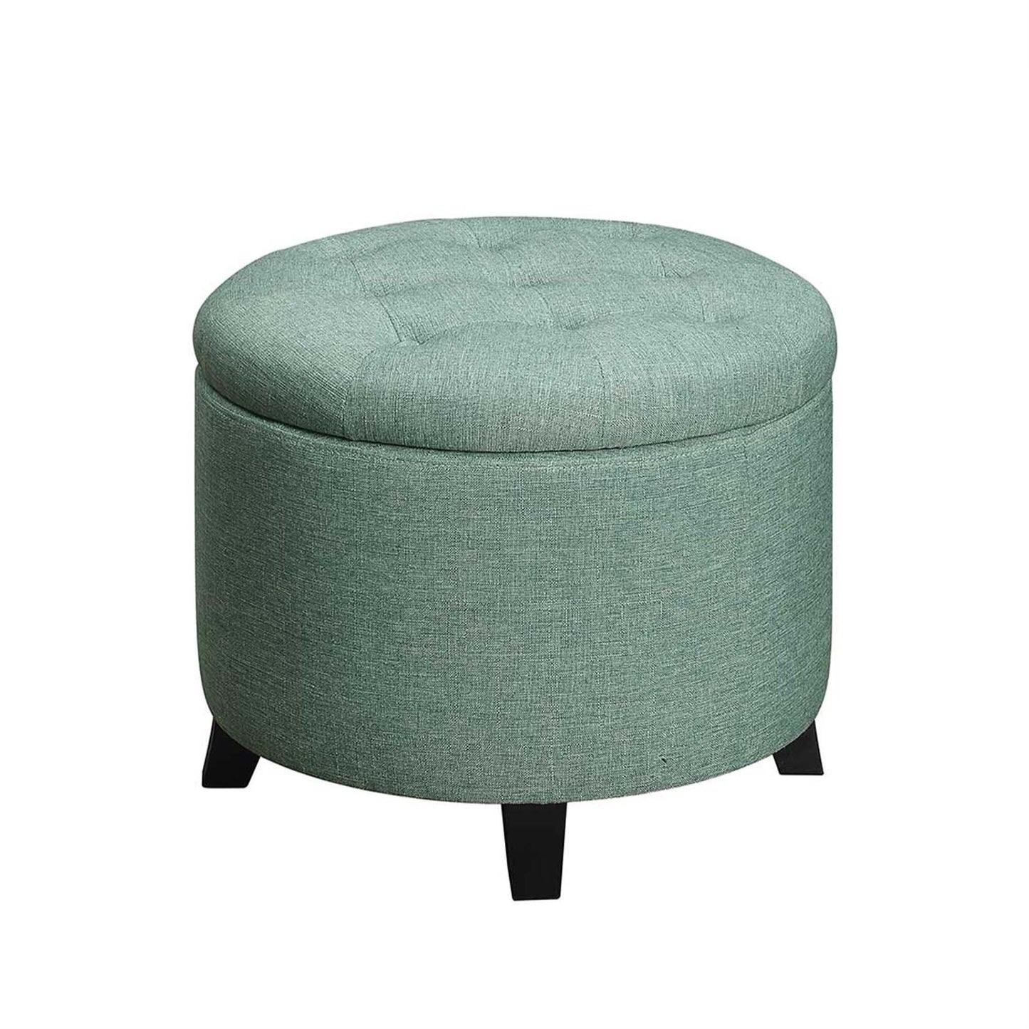 CasaFoyer Designs4Comfort Round Storage Ottoman - Stylish & Functional Statement Piece with Removable Lid & Hidden Storage Compartment