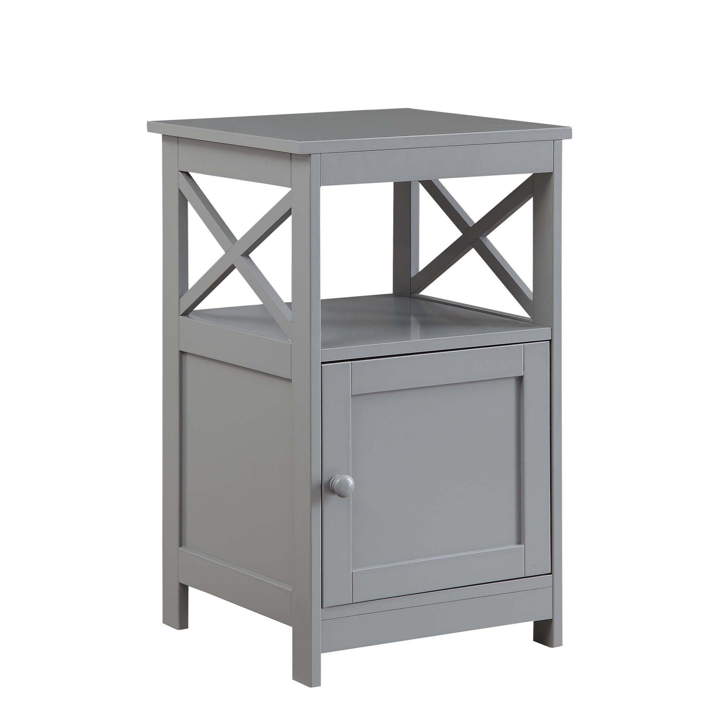 CasaFoyer Oxford End Table by - Versatile Design, Spacious Table Top, Hidden Storage Cabinet, Contemporary Style - Multiple Finishes Available