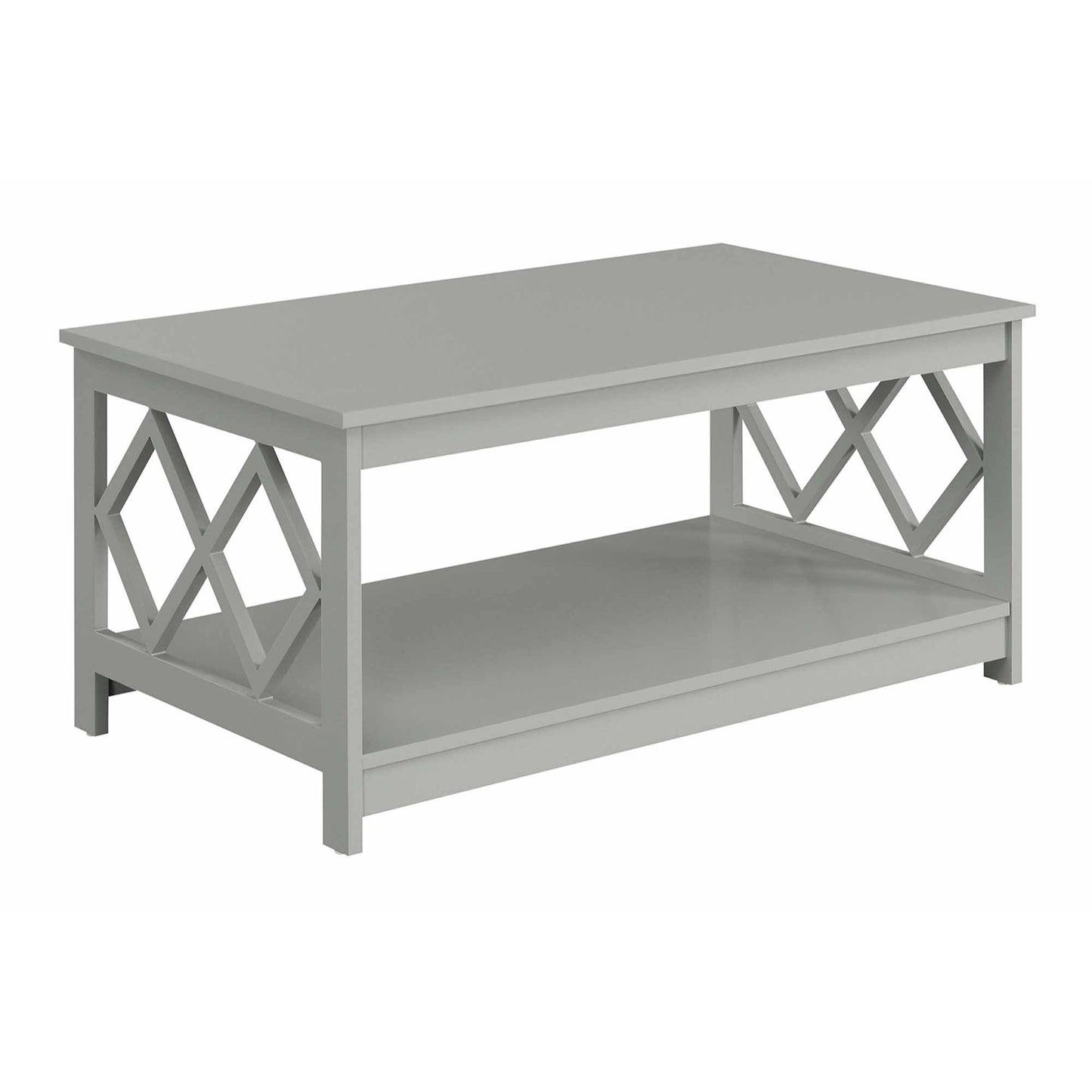 CasaFoyer Diamond Coffee Table with Shelf - Contemporary Design, Ample Space, Durable Materials, Easy Cleaning, Versatile Placement, Quick Assembly