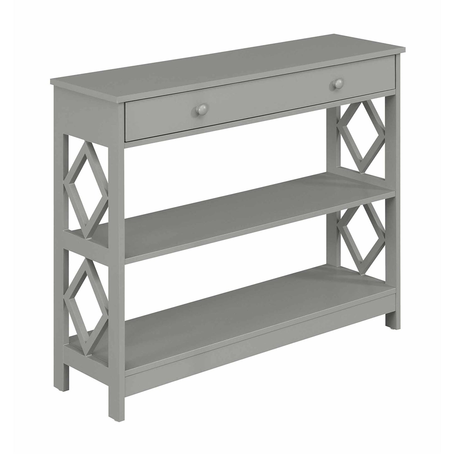 CasaFoyer Diamond 1 Drawer Console Table with Shelves - Stylish, Durable, and Versatile Storage Solution for Your Home - Easy Assembly - Diamond Collection