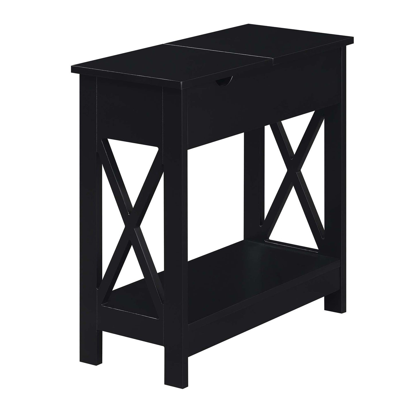 CasaFoyer Oxford Flip Top End Table with Charging Station, Storage, and Cable Management - Stylish and Practical Furniture for Living Areas - 2 Outlets, 2 USB Ports - 6ft Power Cord - Part of Oxford Collection