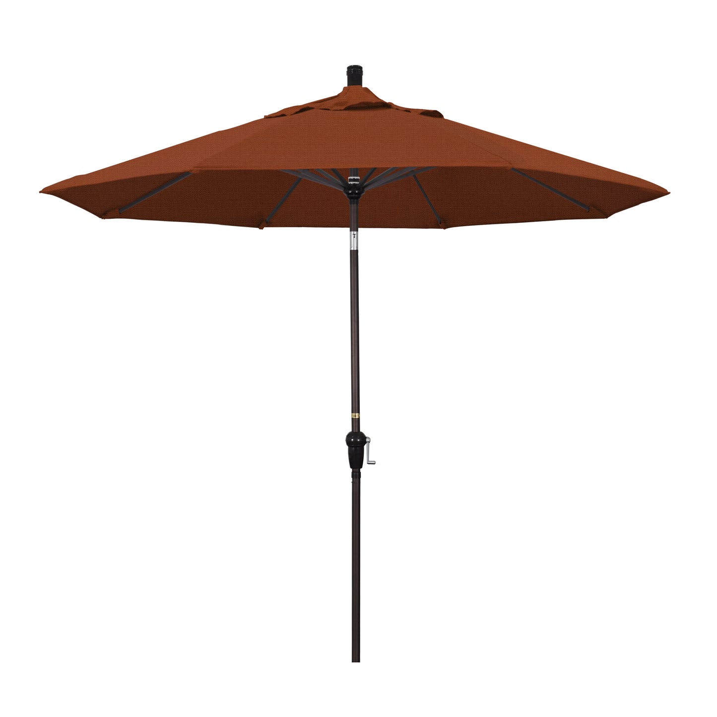 CasaFoyer 9' California Market Style Umbrella with Crank-to-Open, Crank-to-Tilt, and Auto-Tilt Feature - Durable and User-Friendly Patio Shade Solution