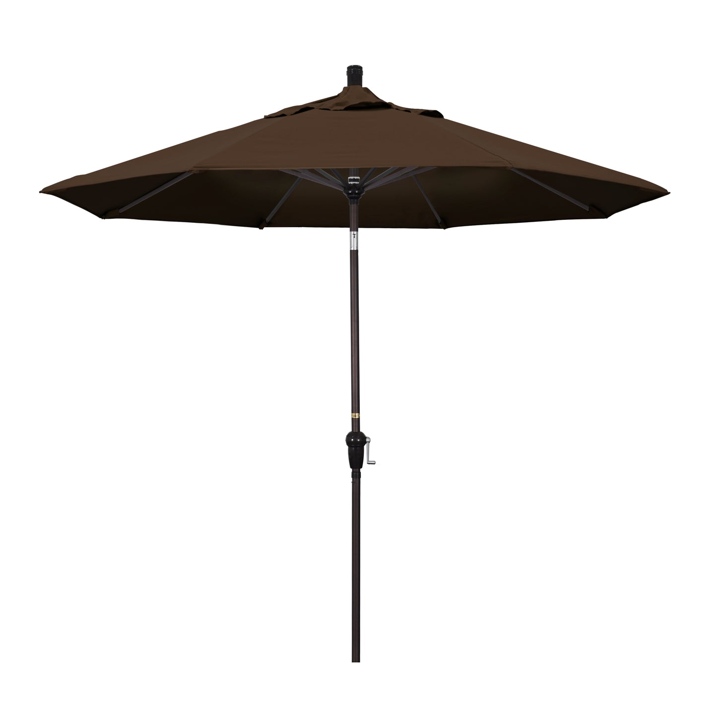 CasaFoyer 9ft California Umbrella - Market Style, Crank-to-Open & Tilt, Auto-Tilt, Durable Frame - Pacifica Mocha Fabric