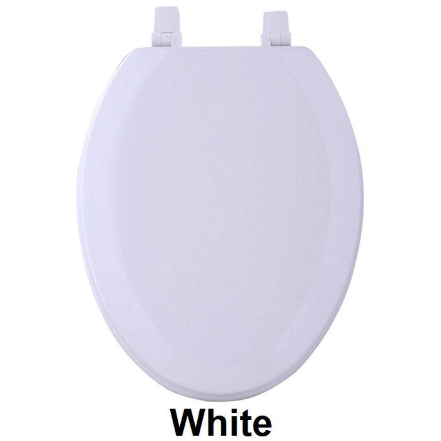 CasaFoyer Wood Toilet Seat - Sturdy, Long-lasting, Easy Installation - Compatible with Elongated Fixtures - Adjustable Hinges - Deluxe Molded Design