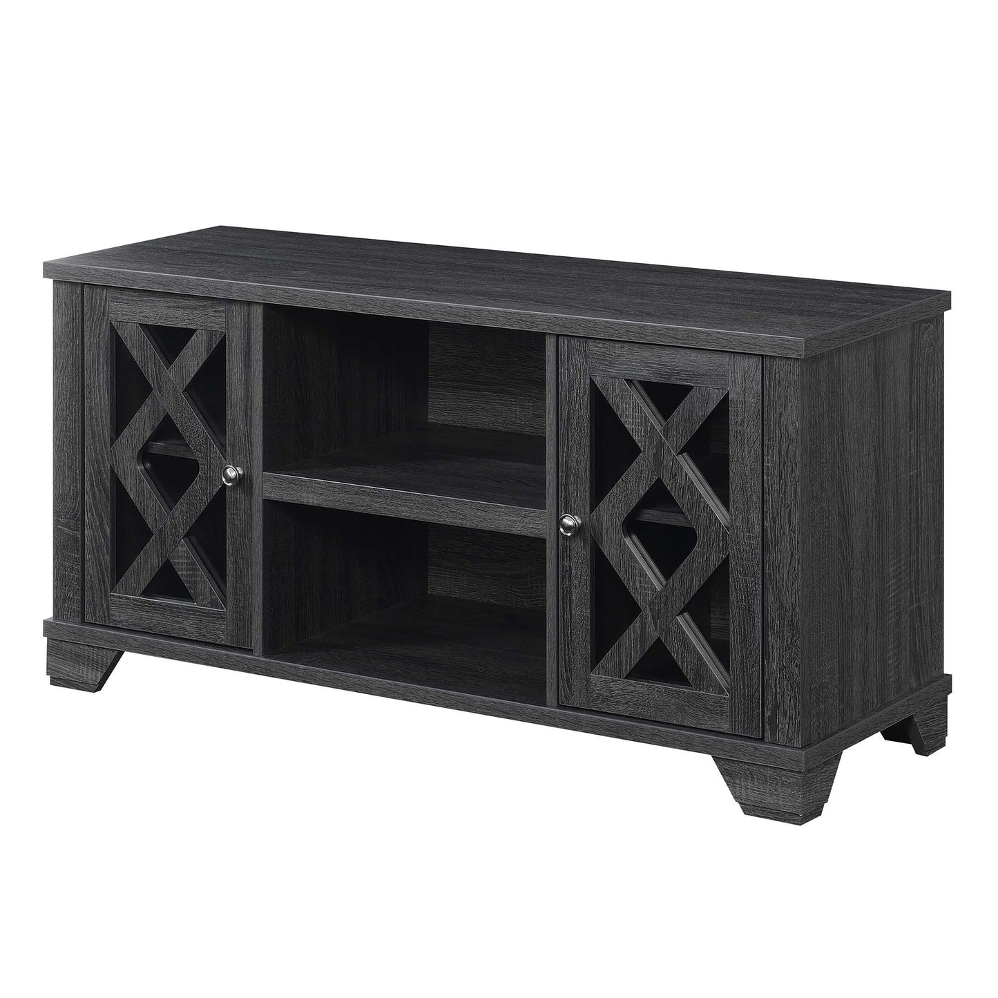 CasaFoyer Gateway TV Stand with Ample Storage and Elegant X-Shape Silhouette